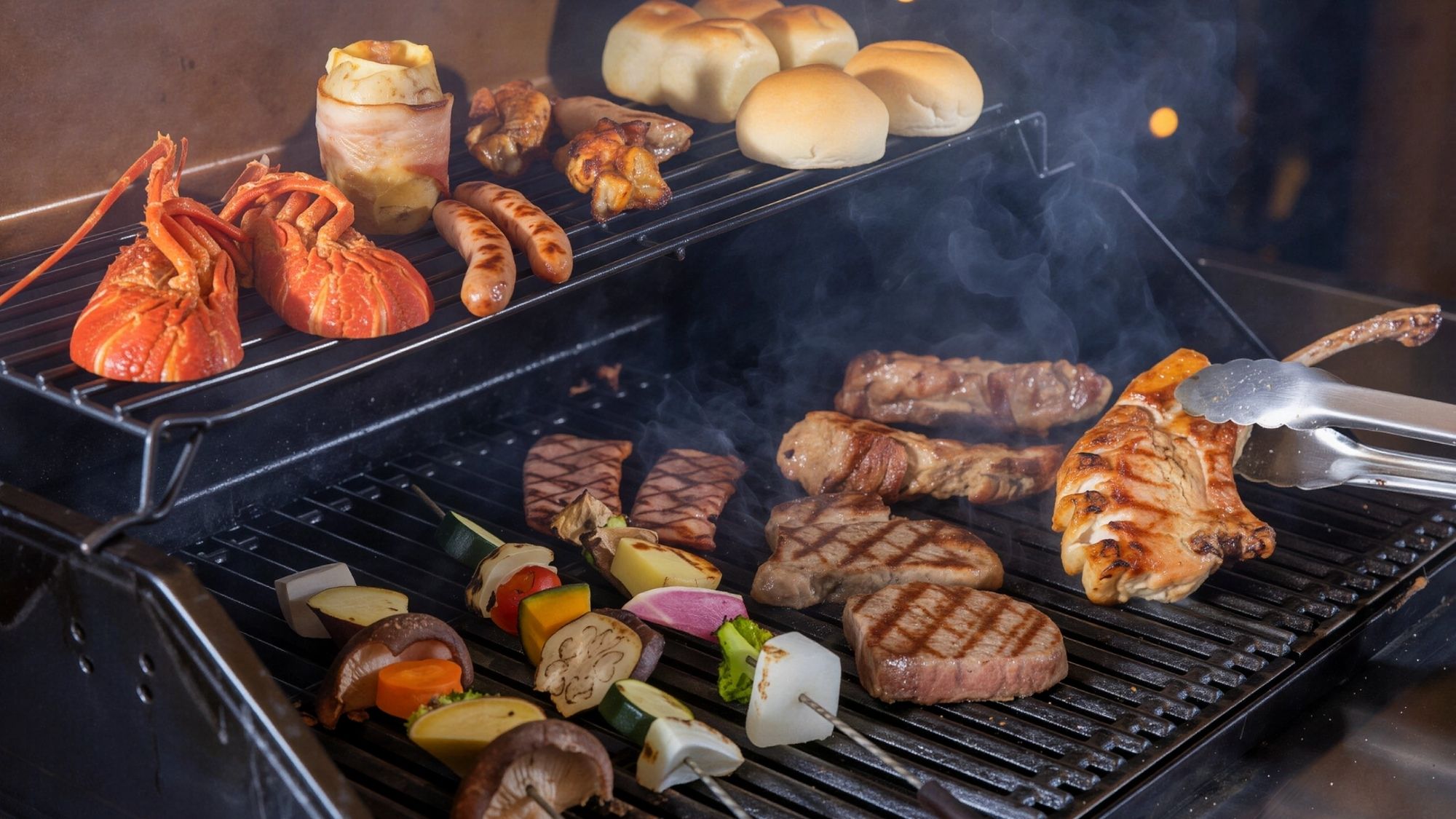 こだわりの和牛や野菜を、自分好みの焼き加減で味わう贅沢。