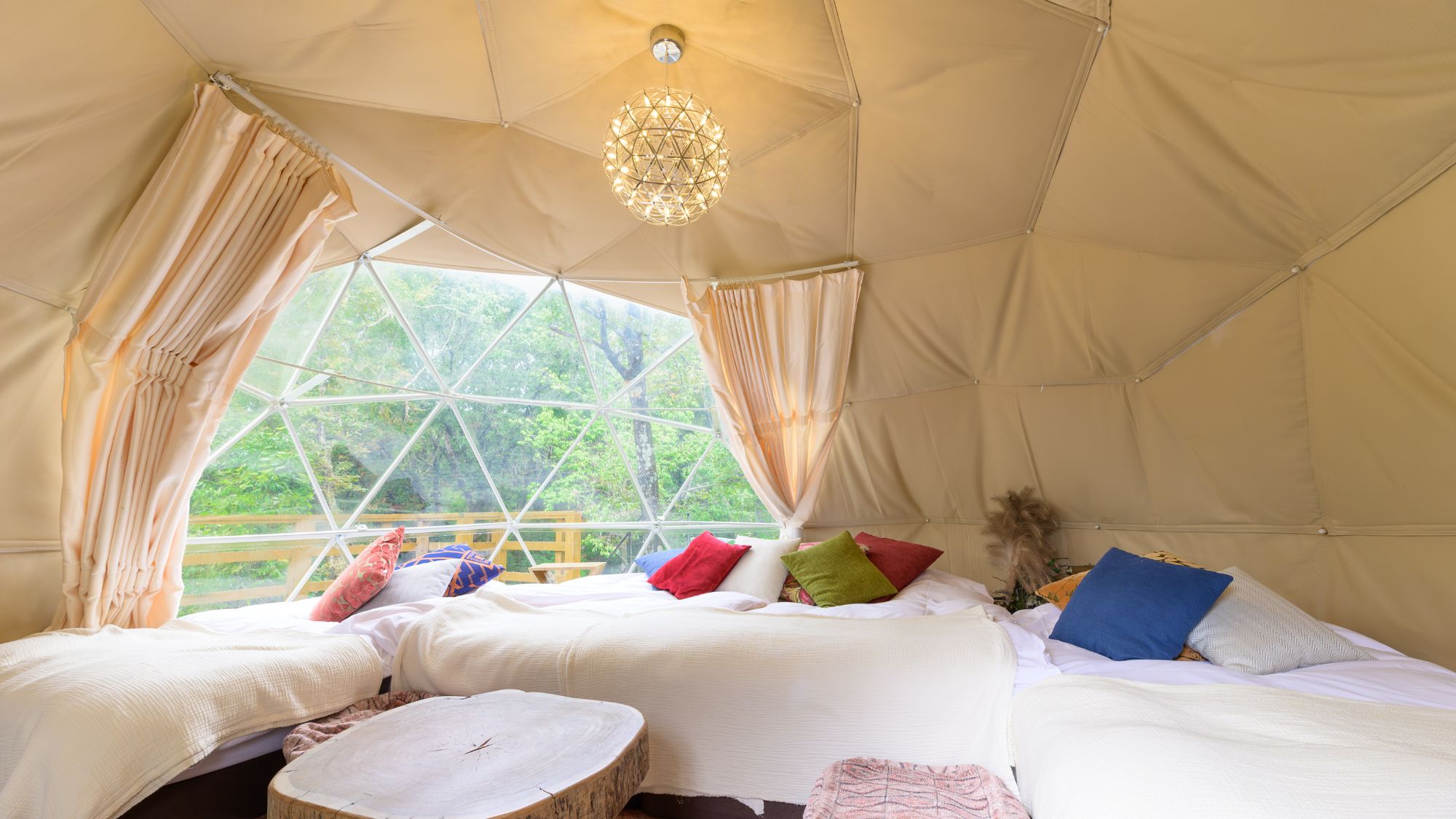 ②【客室半露天風呂付】ドームテント 最大4名