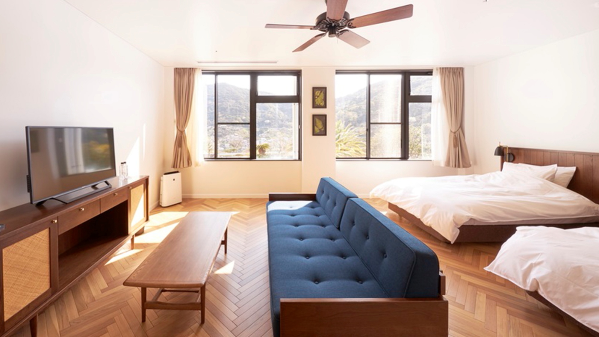 デラックスルーム／41平米ある広々としたお部屋です。五島での一夜を優雅にお過ごしください。