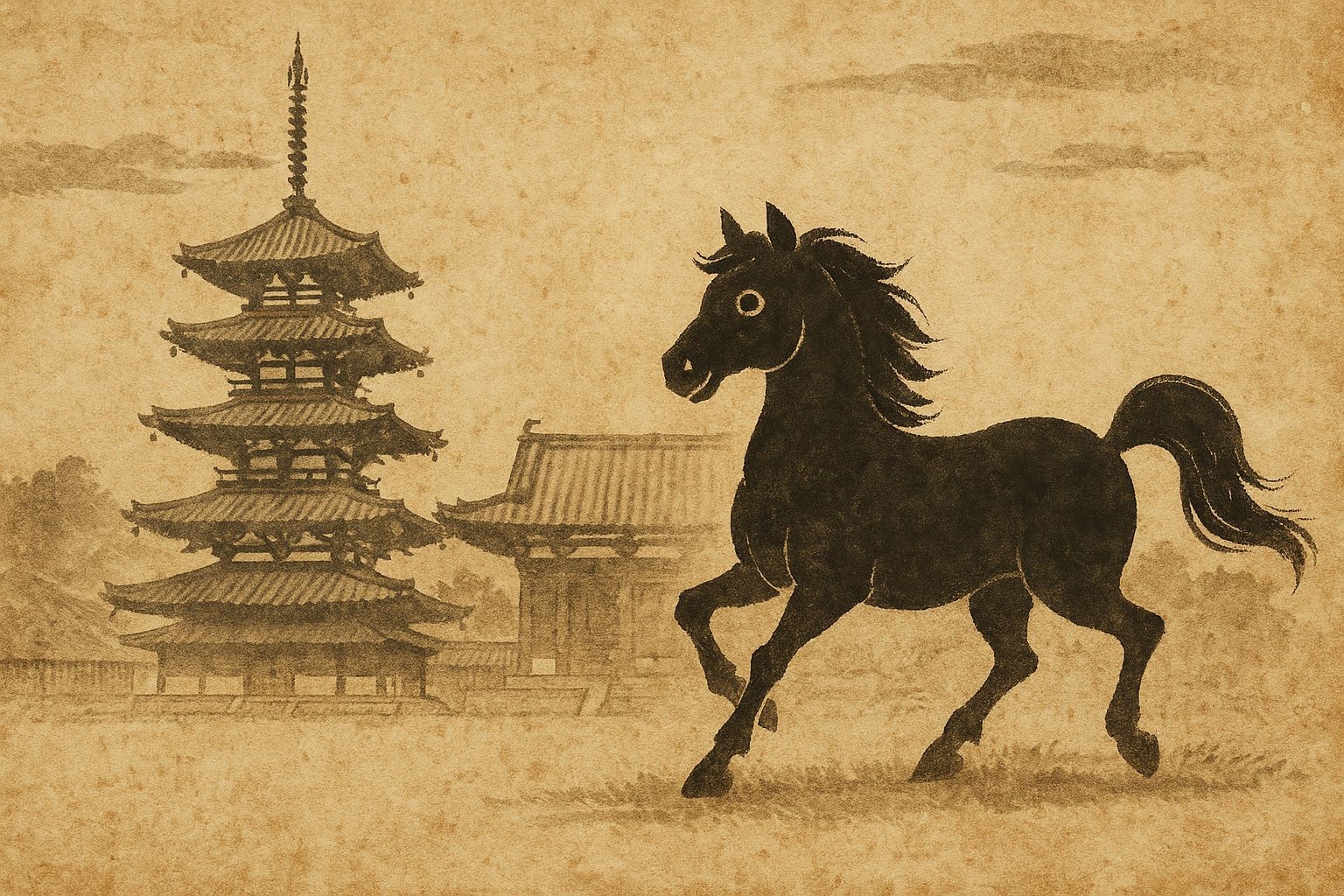 【新春限定】大和懐石｜聖徳太子の愛馬「黒駒」を探せ！法隆寺謎解き｜法隆寺語り部ツアー付（別途予約）