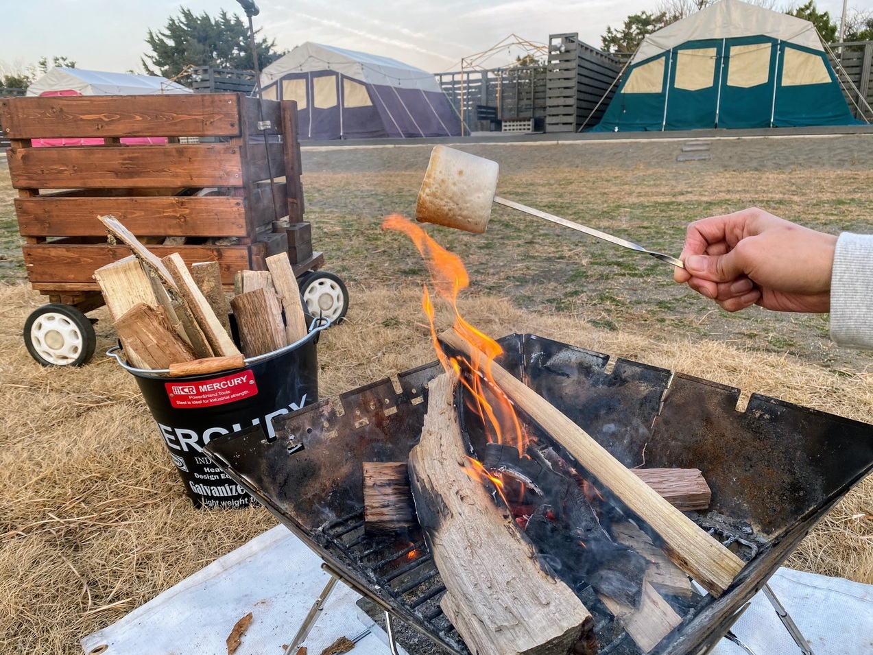 【プライベートウッドデッキで手ぶらBBQ！】テントステイ・BBQプラン＜夕朝食付き＞