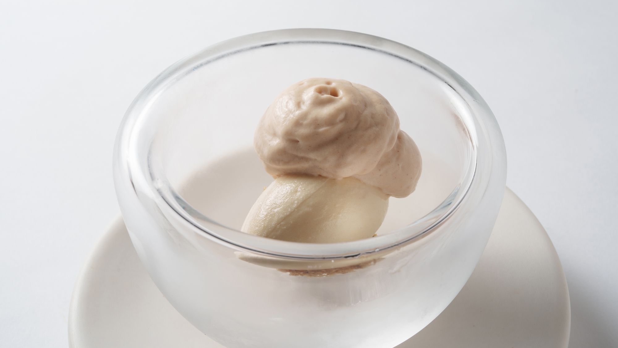 ◆フレンチコース｜モンブラン・メレンゲとココナッツのグラス