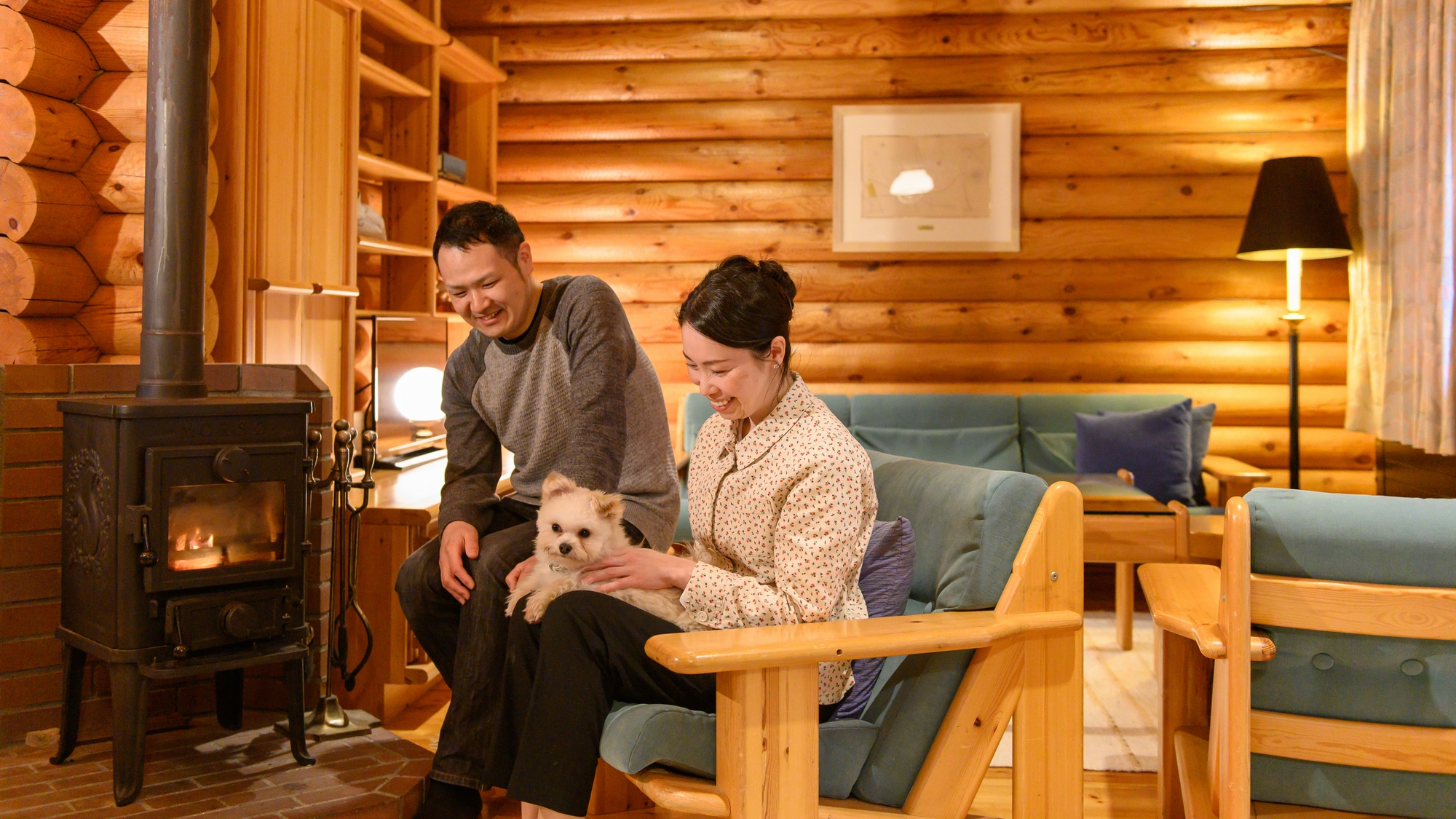 【愛犬同伴専用客室】テラス付き１棟貸コテージ＜ツインベッド＞