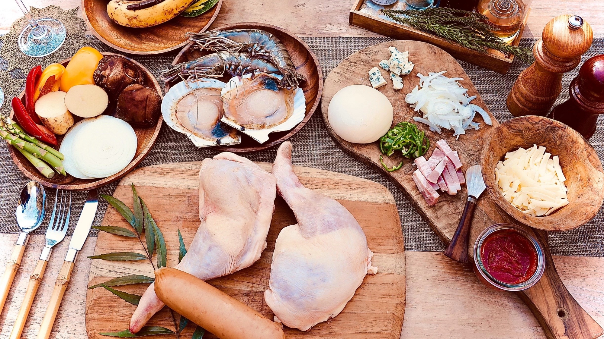 *【食材セット（日南鶏）】バーベキューにぴったりの贅沢食材。