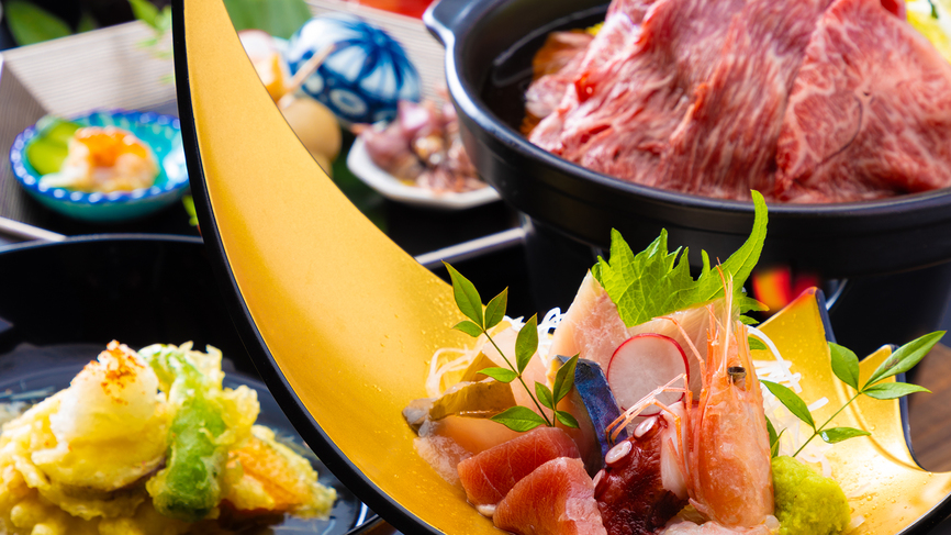 【二食付】能登牛すき焼きと旬のお造りを堪能【能登の宴】家族・友人・カップルで一味違う特別な金沢の旅