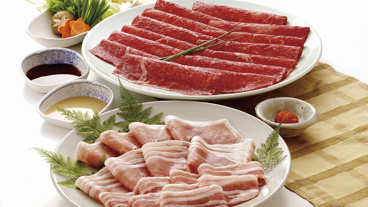 【部屋食・夕食付】能登牛＆能登豚しゃぶしゃぶ　ファミリー・グループで一味違う“特別な金沢の旅”を満喫