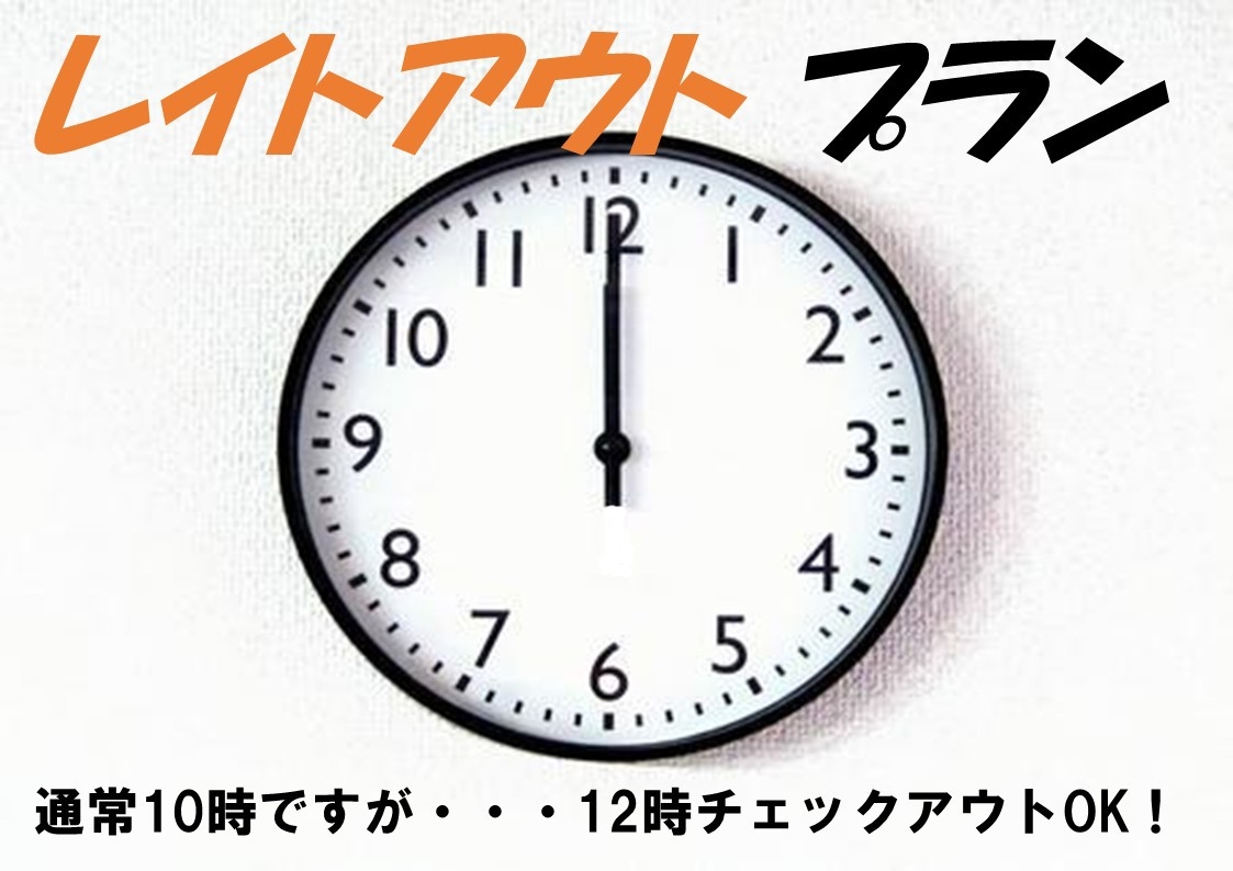 【12時チェックアウト】22時間滞在　レイトチェックアウトプラン　素泊まりユニットバス
