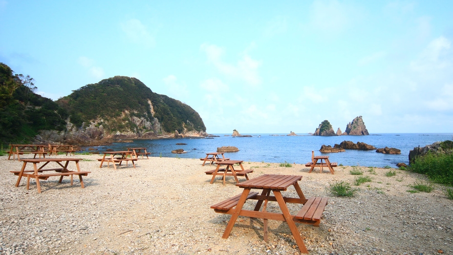 BBQ場◆美しい伊豆の海を眺めながらお食事をお楽しみください