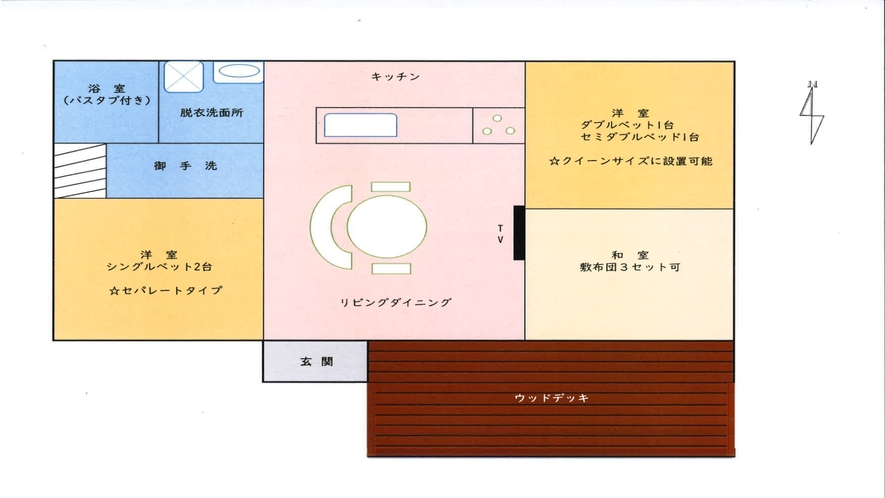 ・ペンション全体の間取り図