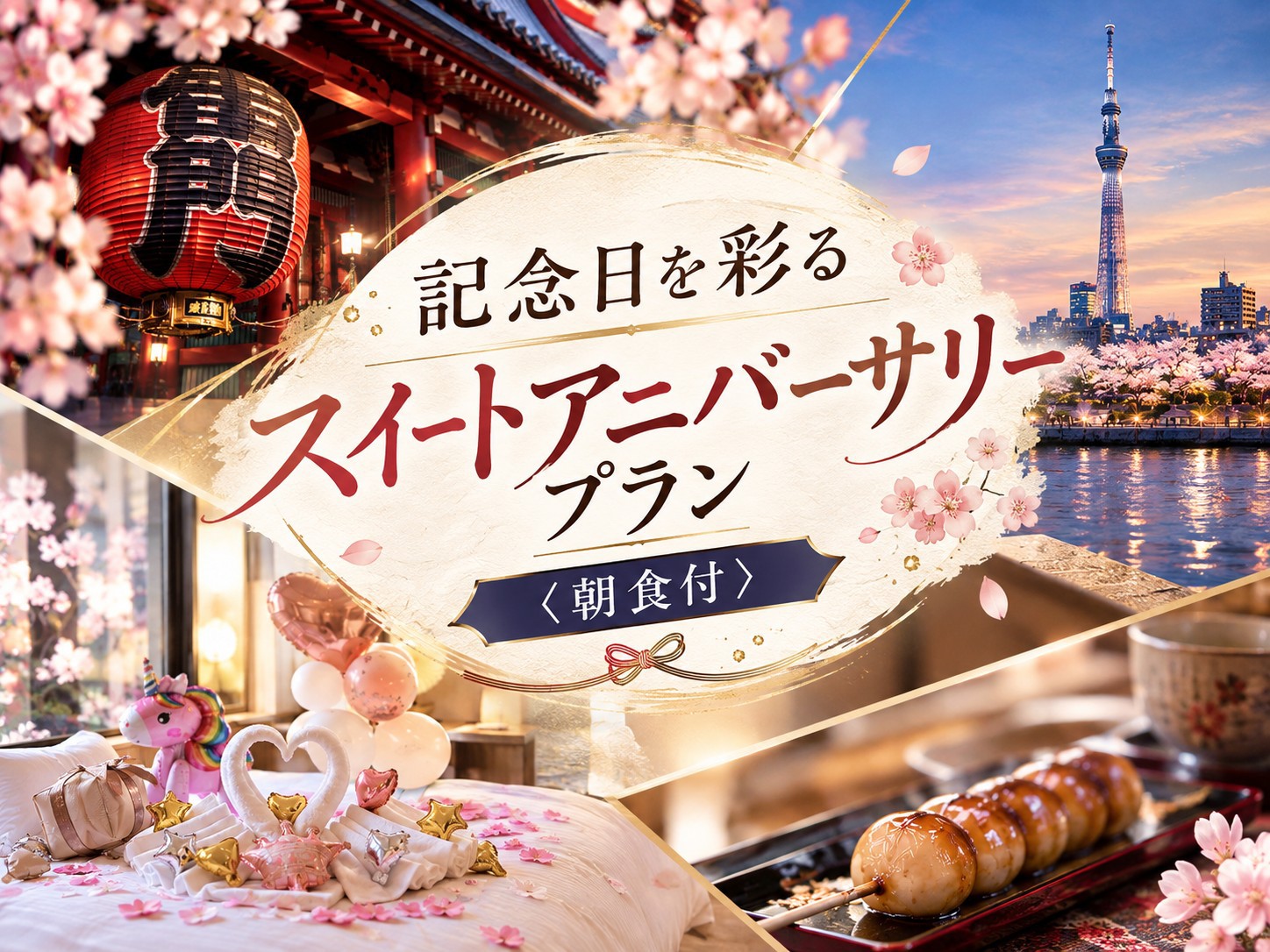 記念日を彩るスイートアニバーサリープラン＜朝食付＞