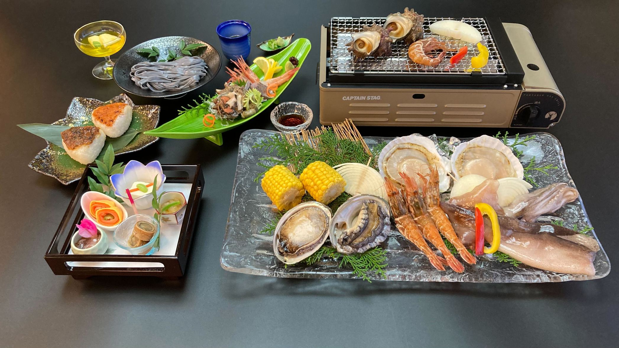 【夕食・朝食付】新鮮魚介をアツアツの焼き立てで！海鮮網焼きおすすめ御膳6月〜8月