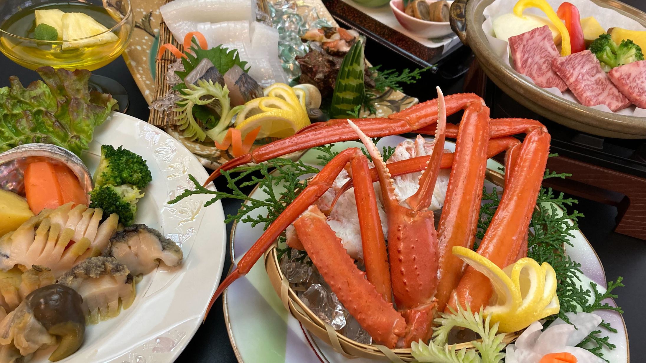 【夕食・朝食付】日本海の幸と熊本県産和王牛　特撰御膳6月〜8月