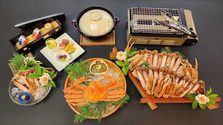 【夕食・朝食付】冬の味覚！茹で姿付　カニ極み御膳　お一人様2.5杯