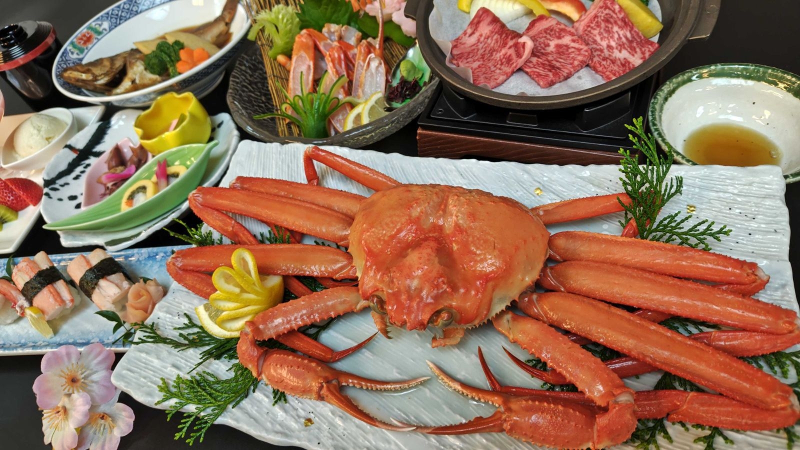 【楽天スーパーSALE】【1泊夕食】朝寝坊｜冬の味覚！カニ極み御膳◆お一人様2.5杯の贅沢フルコース