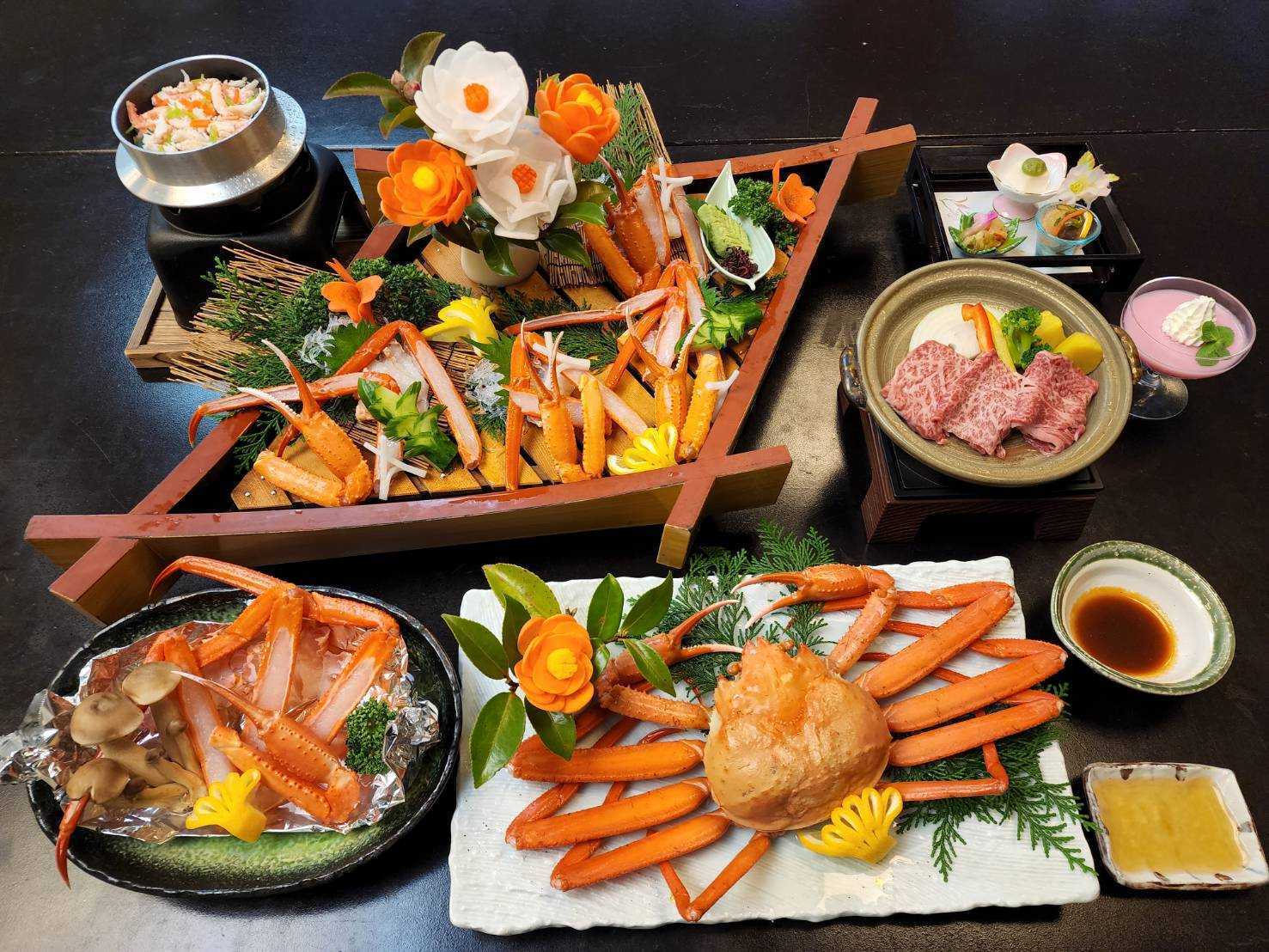 【夕食・朝食付】香住産紅ガニ姿付 カニづくし特撰御膳