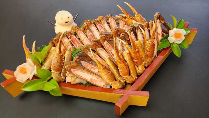 【夕食・朝食付】冬の味覚！茹で姿付　カニ極み御膳　お一人様2.5杯