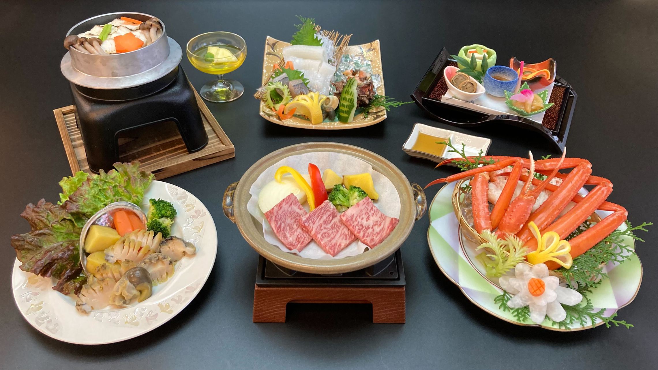 【夕食・朝食付】日本海の幸と熊本県産和王牛　特撰御膳6月〜8月