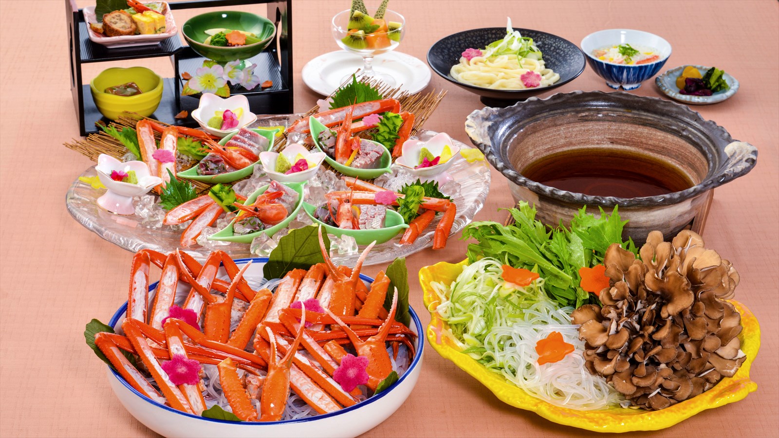 紅カニをつかったご夕食