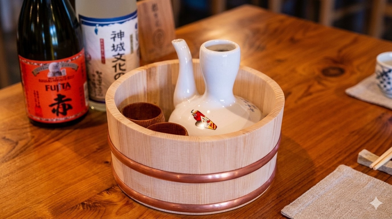 露天風呂で嗜む非日常の一杯！　球磨焼酎×屋久杉ぐい呑みで香り豊かな贅沢露天風呂♪