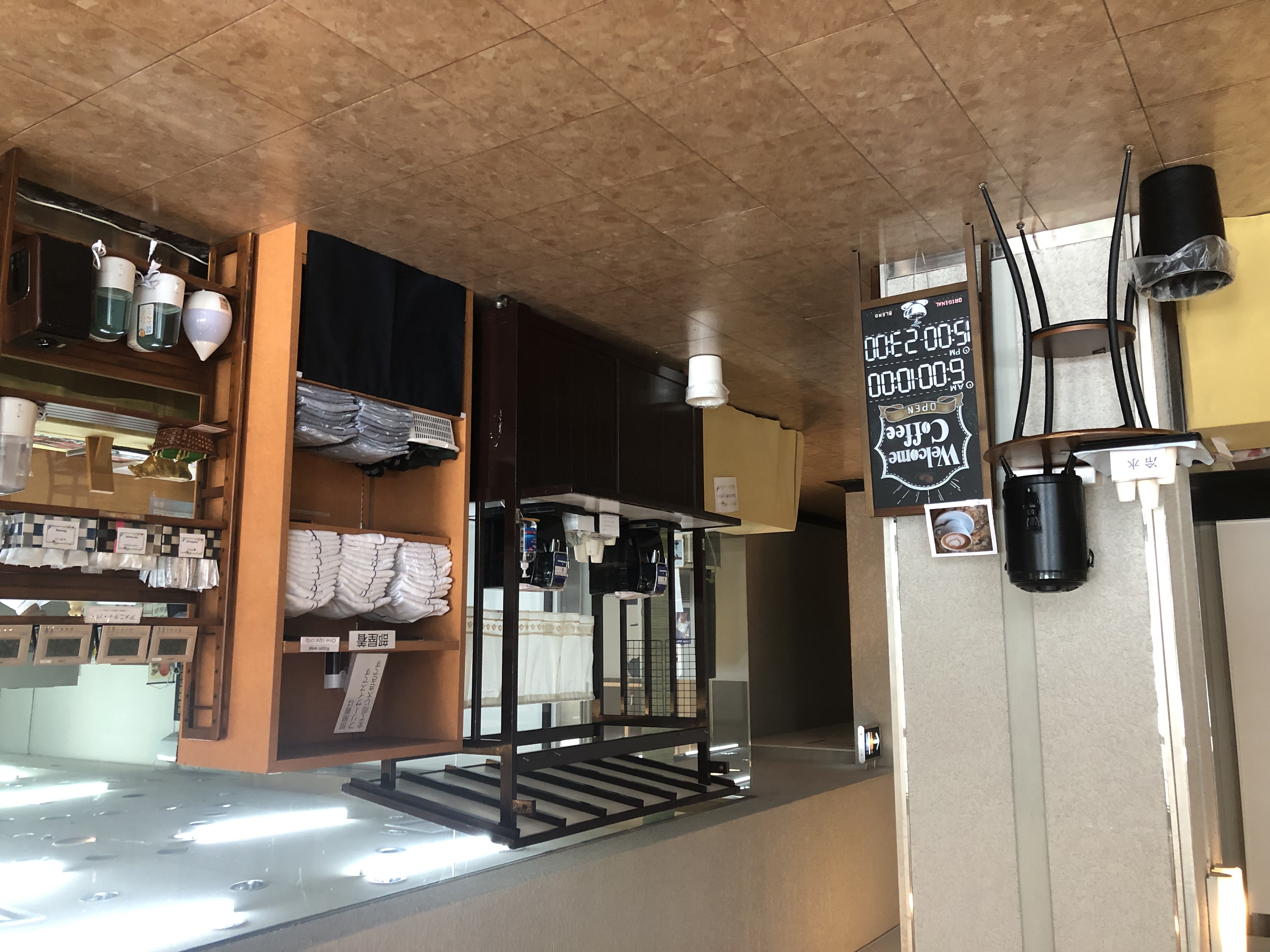 アメニティーバーとウェルカムドリンク類