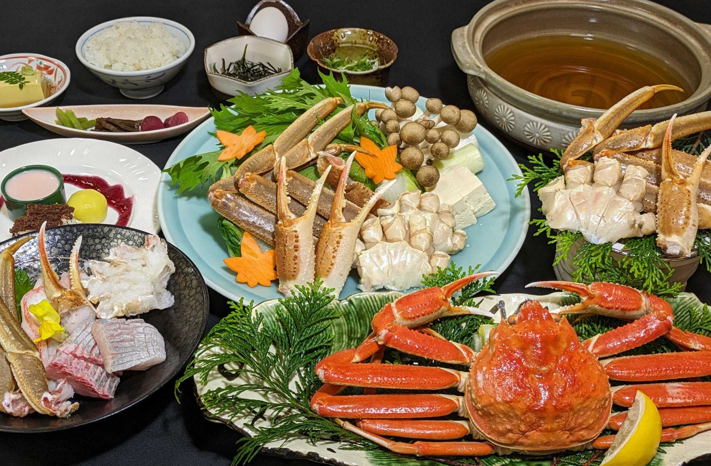 【夕食・朝食付】王道の蟹フルコースのズワイ蟹特選会席｜3月まで