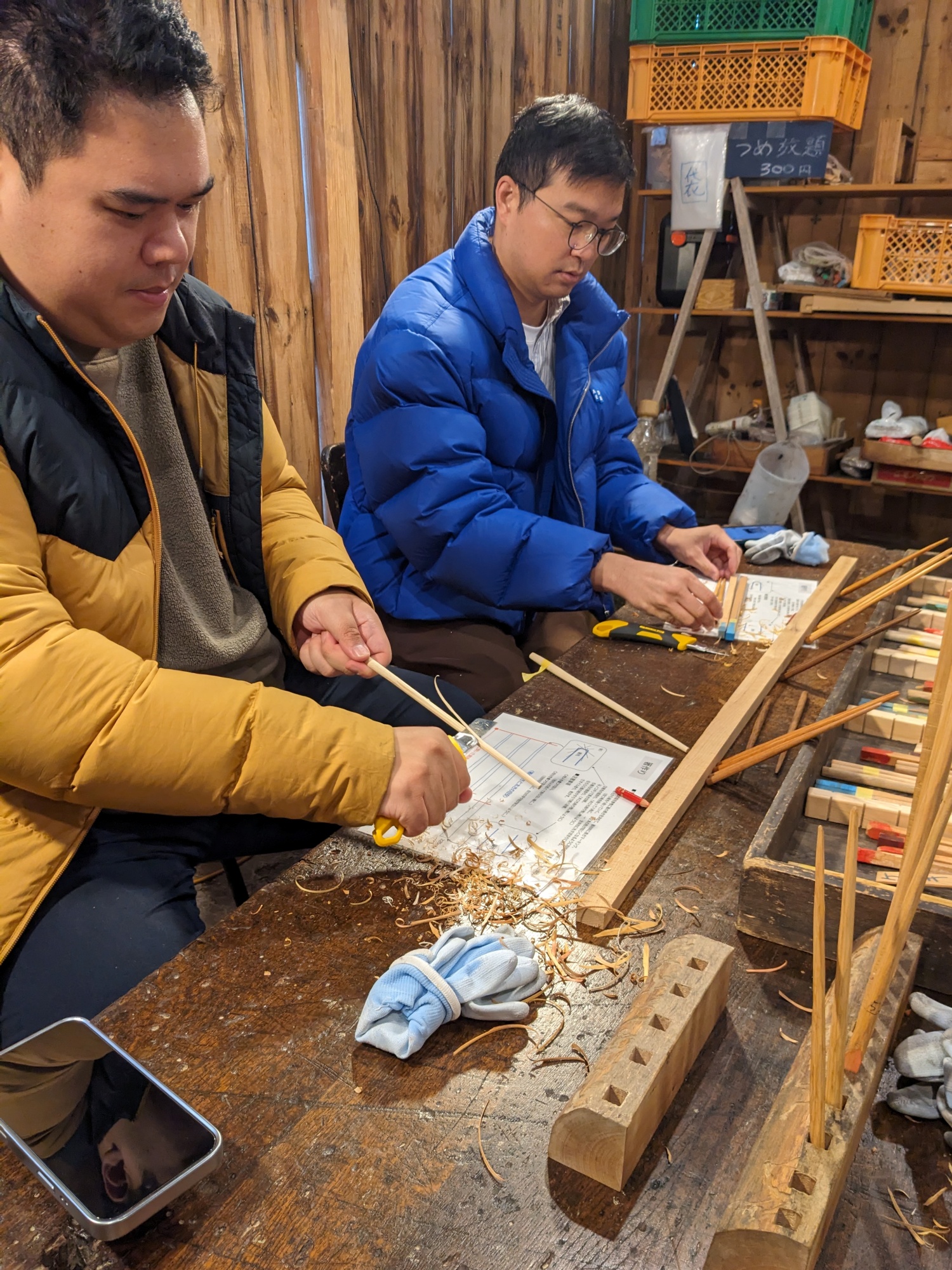 ヒロクラフトで箸づくり体験