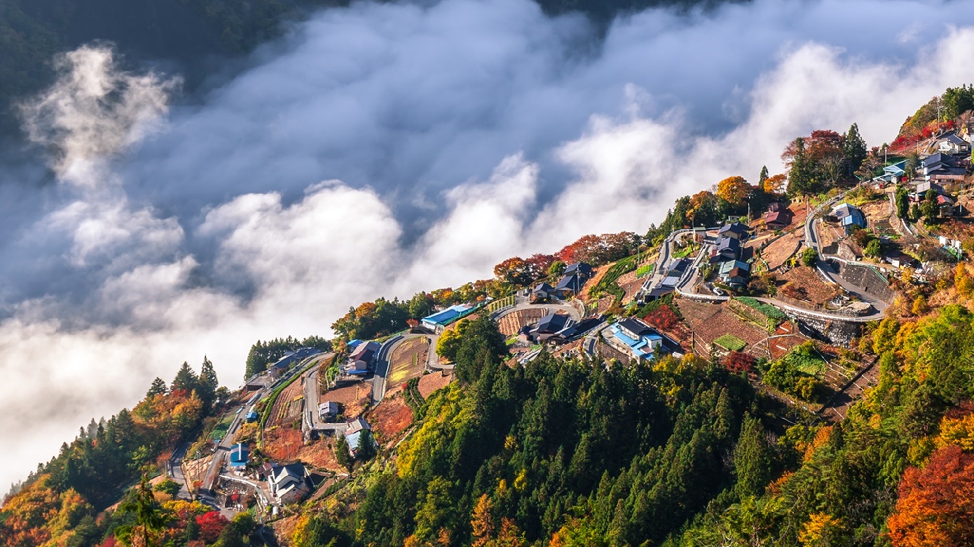 **【遠山郷 /下栗の里】ビューポイントからの眺めは絶景です！紅葉シーズンは特におすすめ。