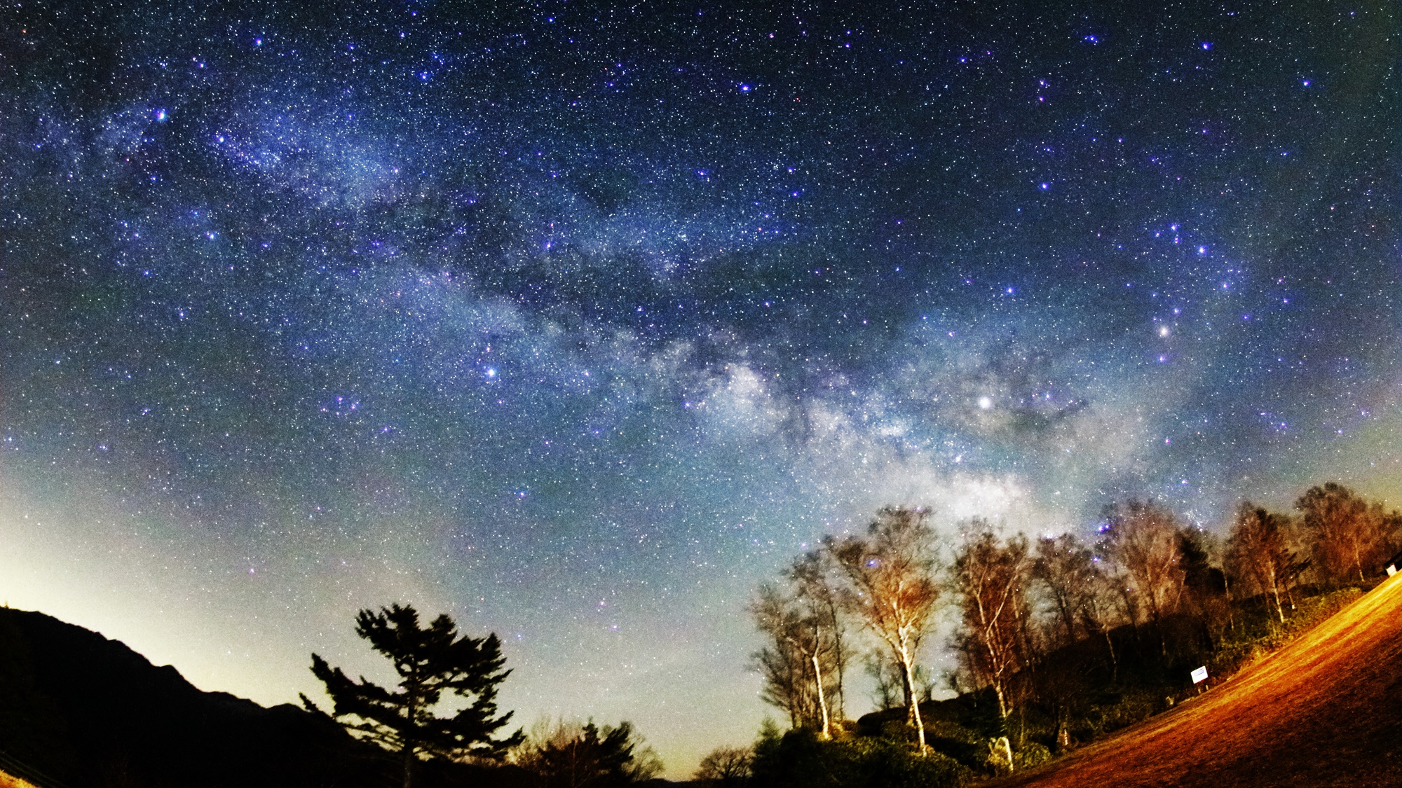 *当館から見える星空／晴れていれば見られる天の川