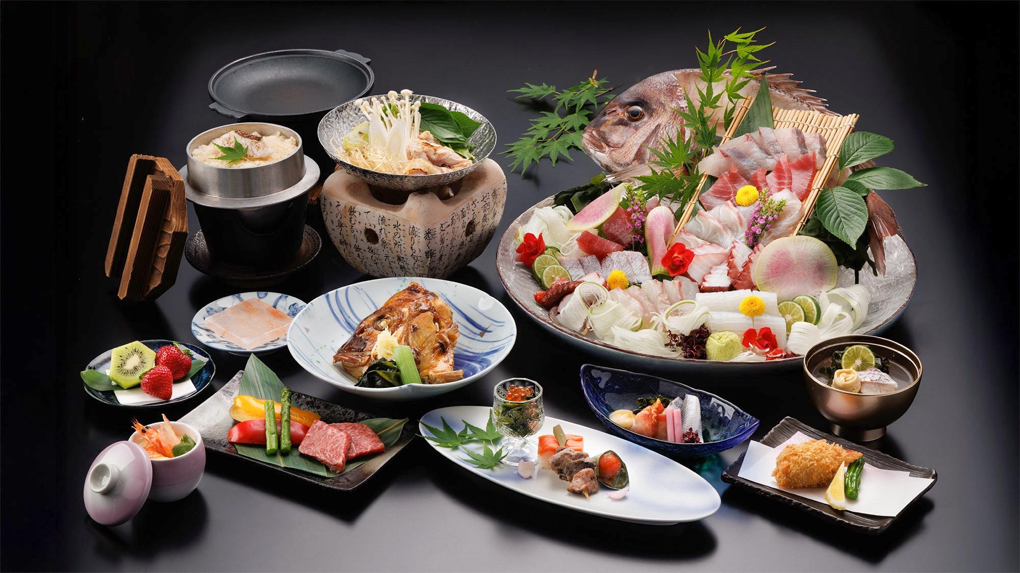 当館人気No１☆阿波牛☆阿波尾鶏☆鳴門鯛！全部食べちゃお渦潮会席☆【お部屋食】