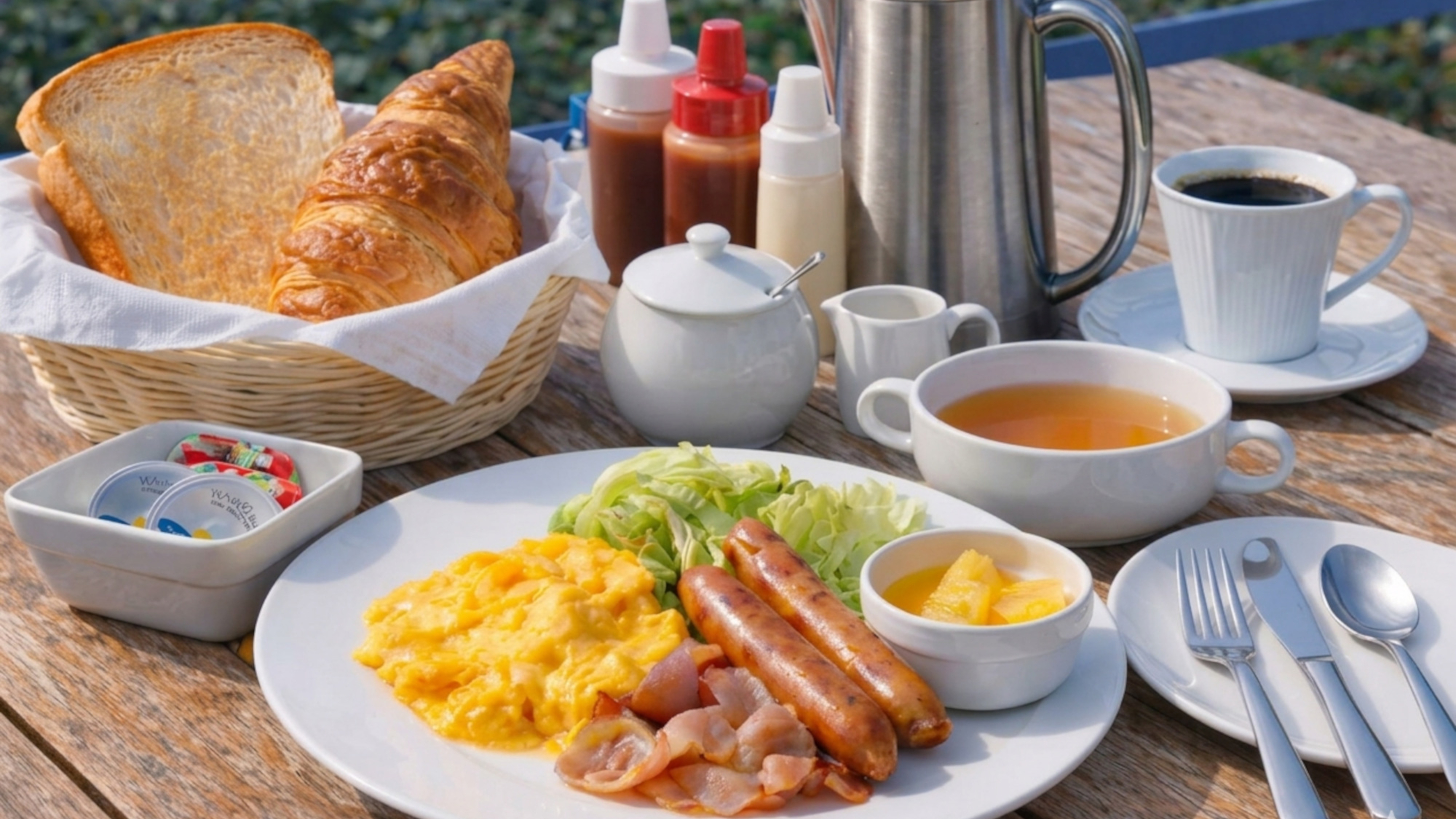 焼きたての自家製パンと、挽きたて・淹れたてコーヒーの香りに包まれる朝食