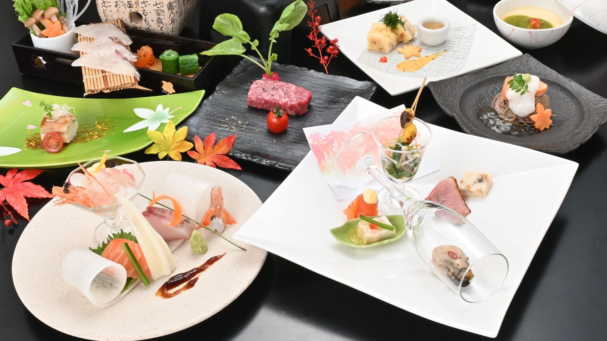 【秋冬の特別会席】穴子小袖・鯛しゃぶ香味鍋・広島県産牛グリル・秋味信州蒸し・穴子釜飯＜2食付＞