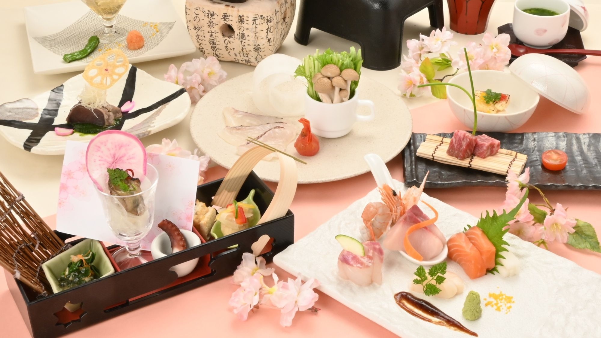 【春の特別会席】鯛しゃぶ鍋・広島県産牛のグリル・穴子のおこわ風釜飯＜2食付＞