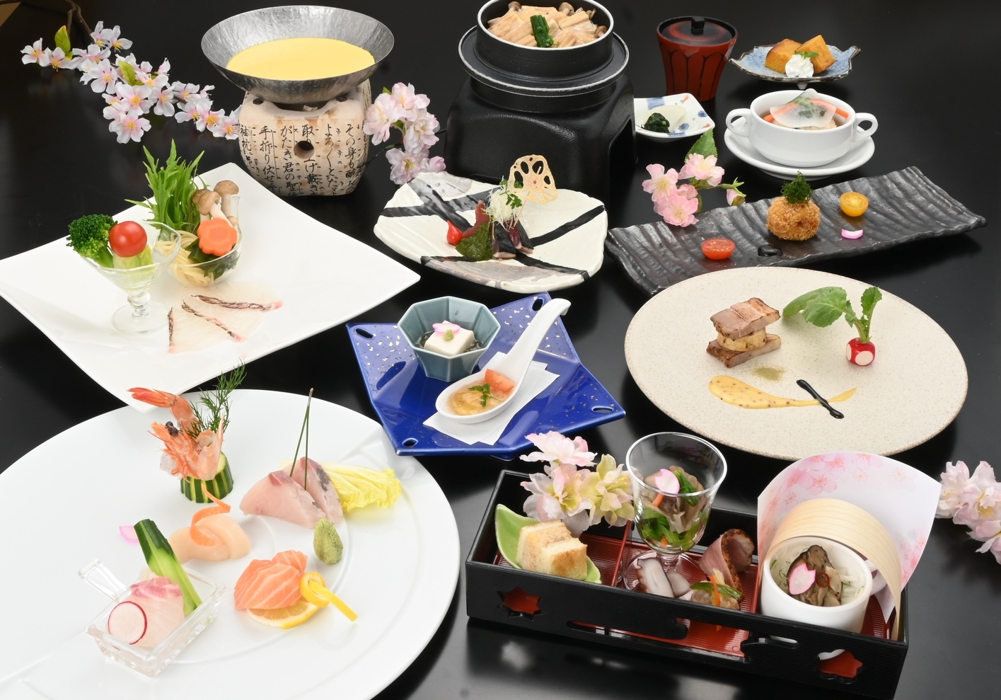 【春の特別会席】鯛しゃぶ＋広島県産牛のグリル＋穴子釜めしなど海と山のものも味わえる会席＜2食付＞
