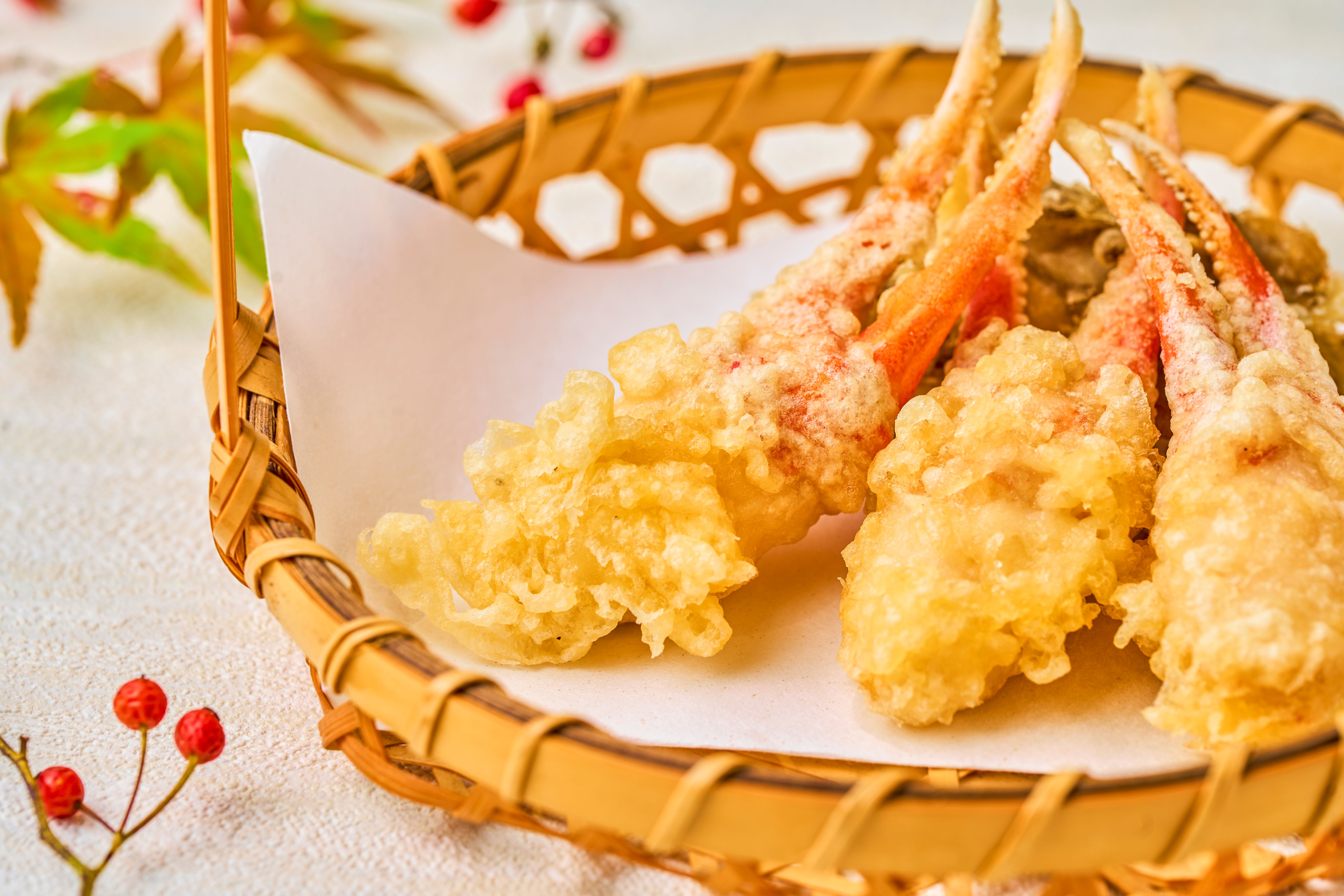 冬企画「こだわりの蟹」　蟹つめ天婦羅