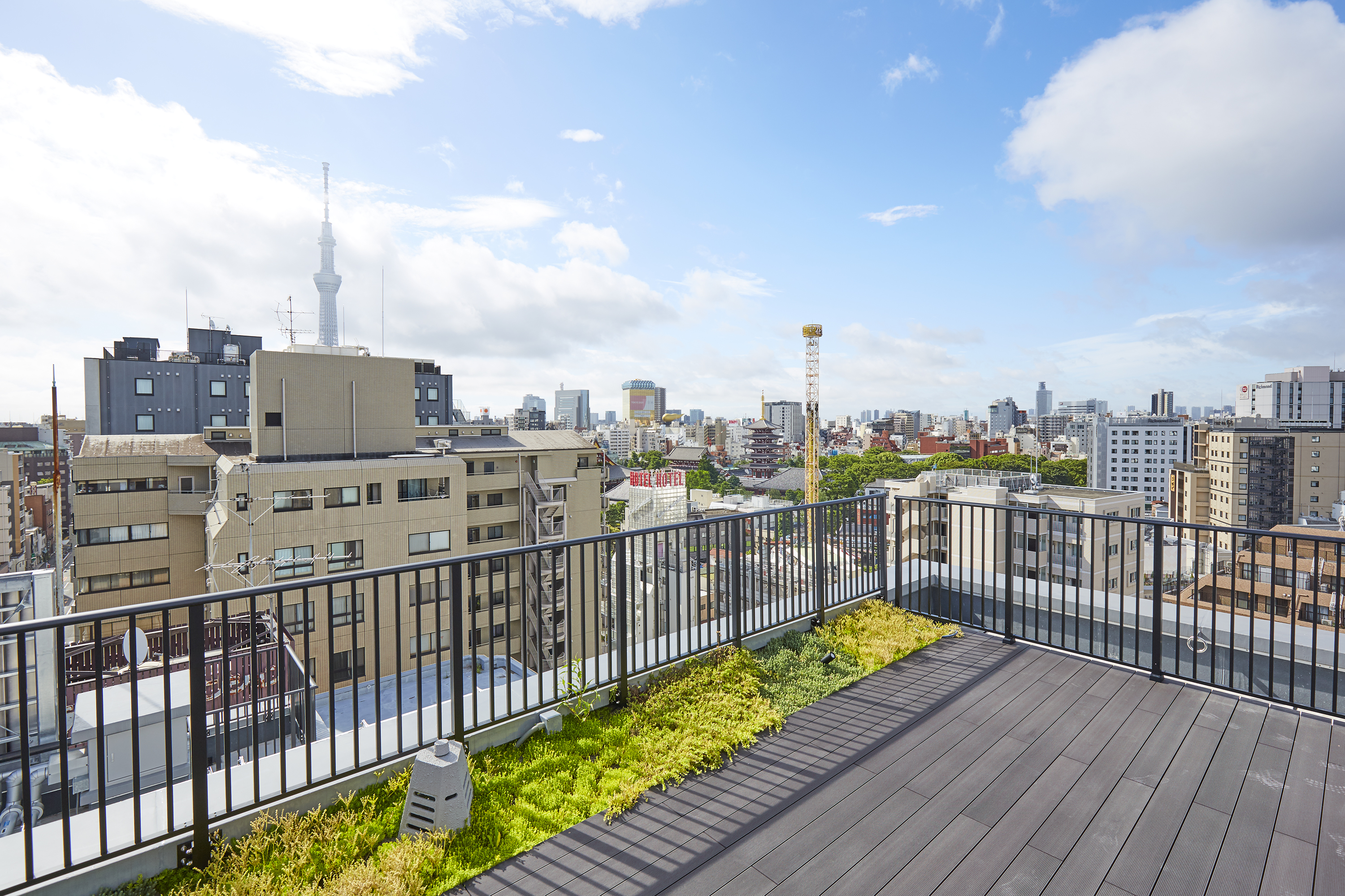 ホテル屋上からの景色