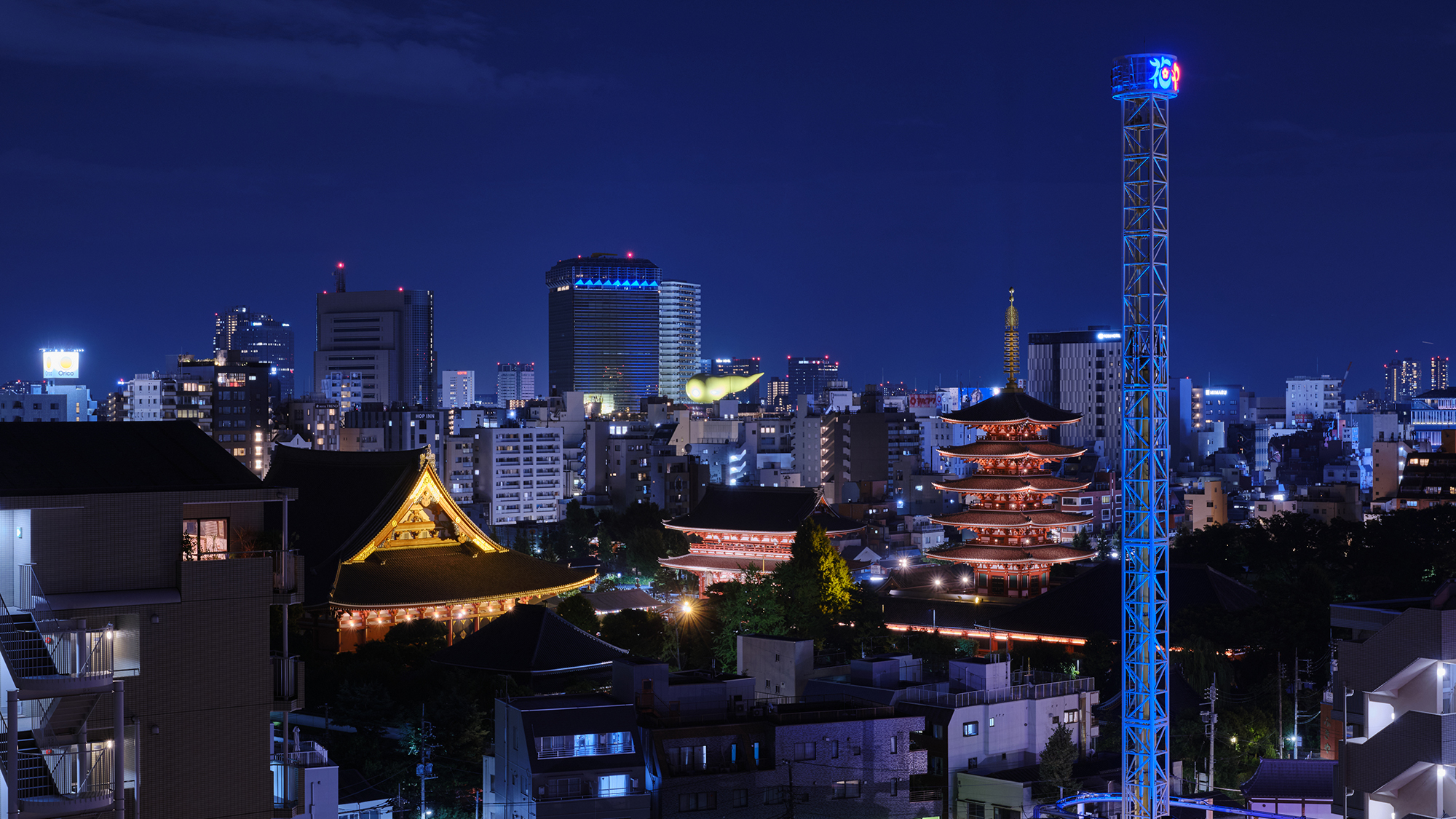 ホテル屋上からの景色