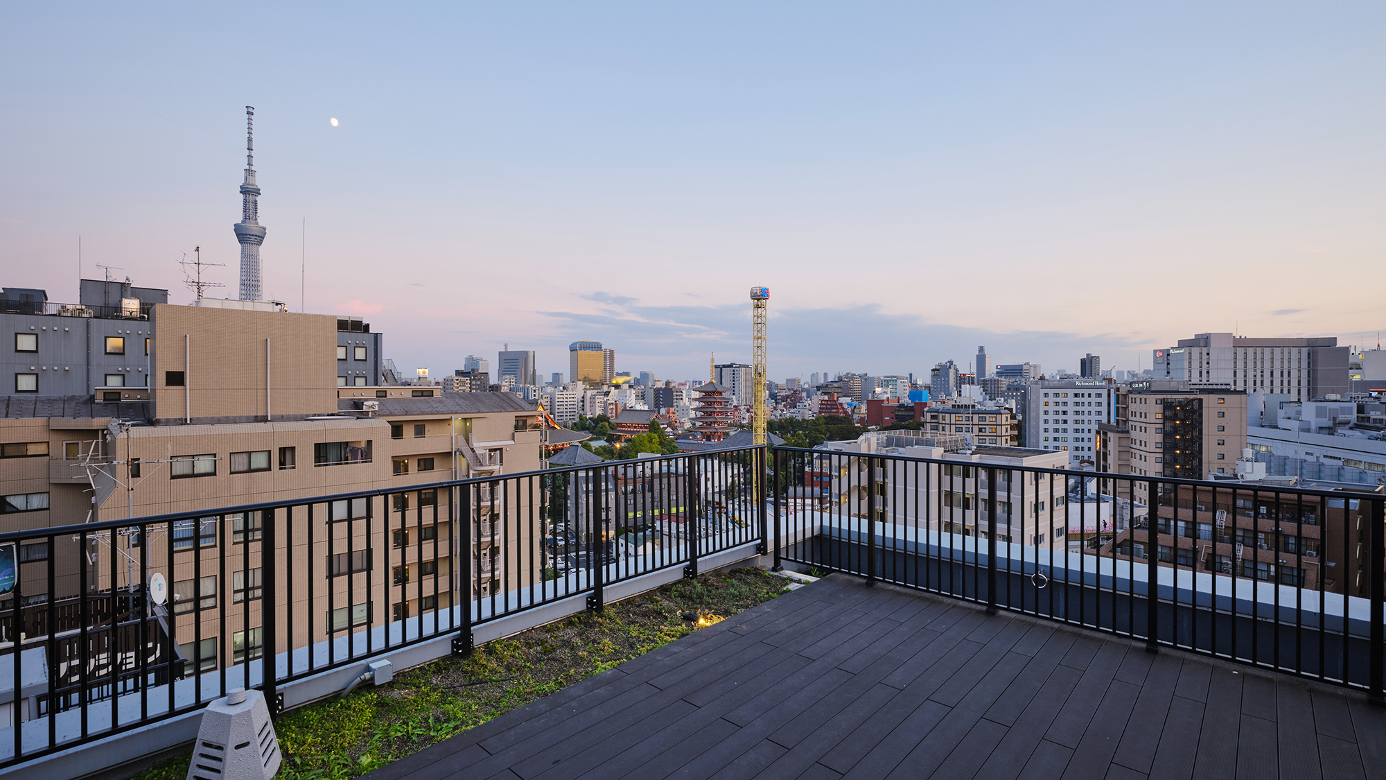 ホテル屋上からの景色