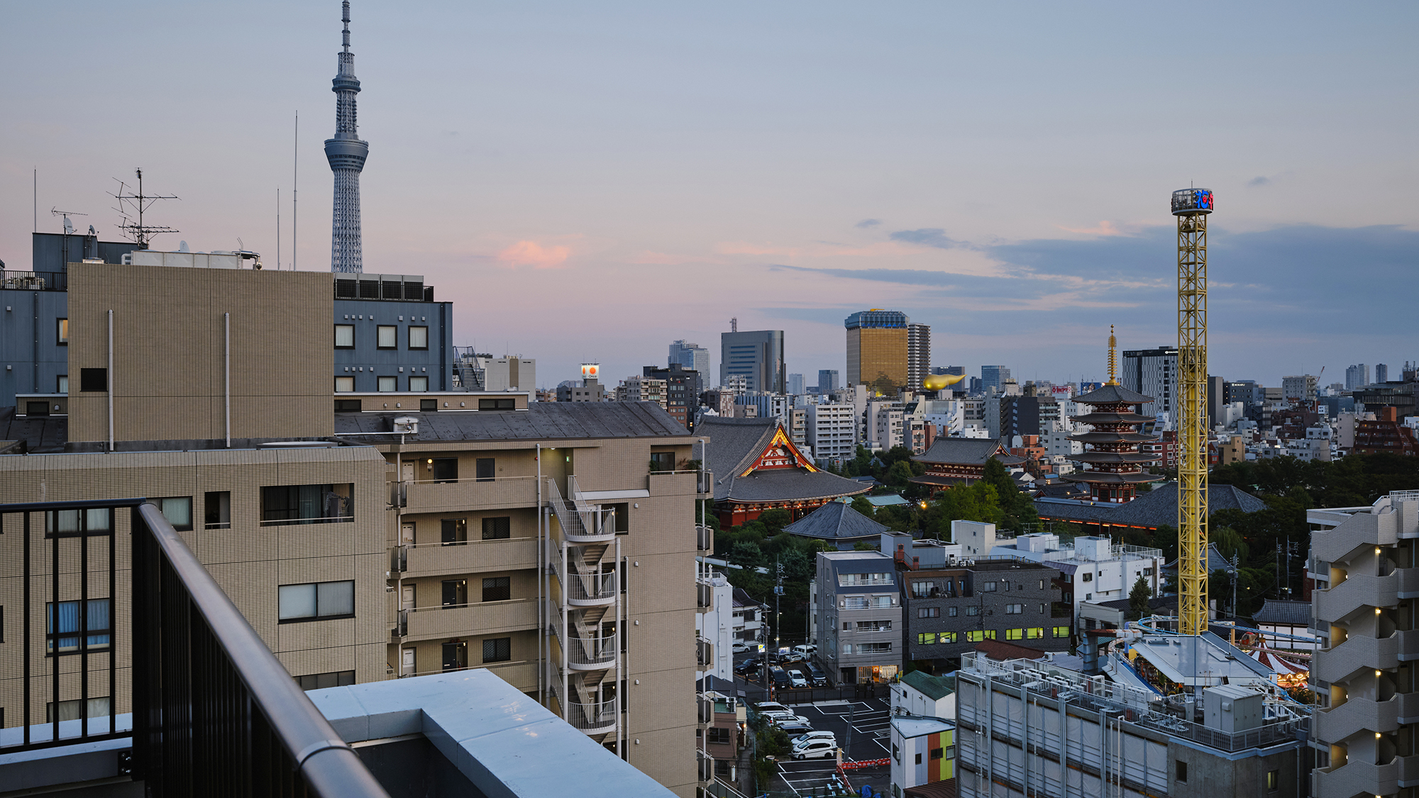 ホテル屋上からの景色