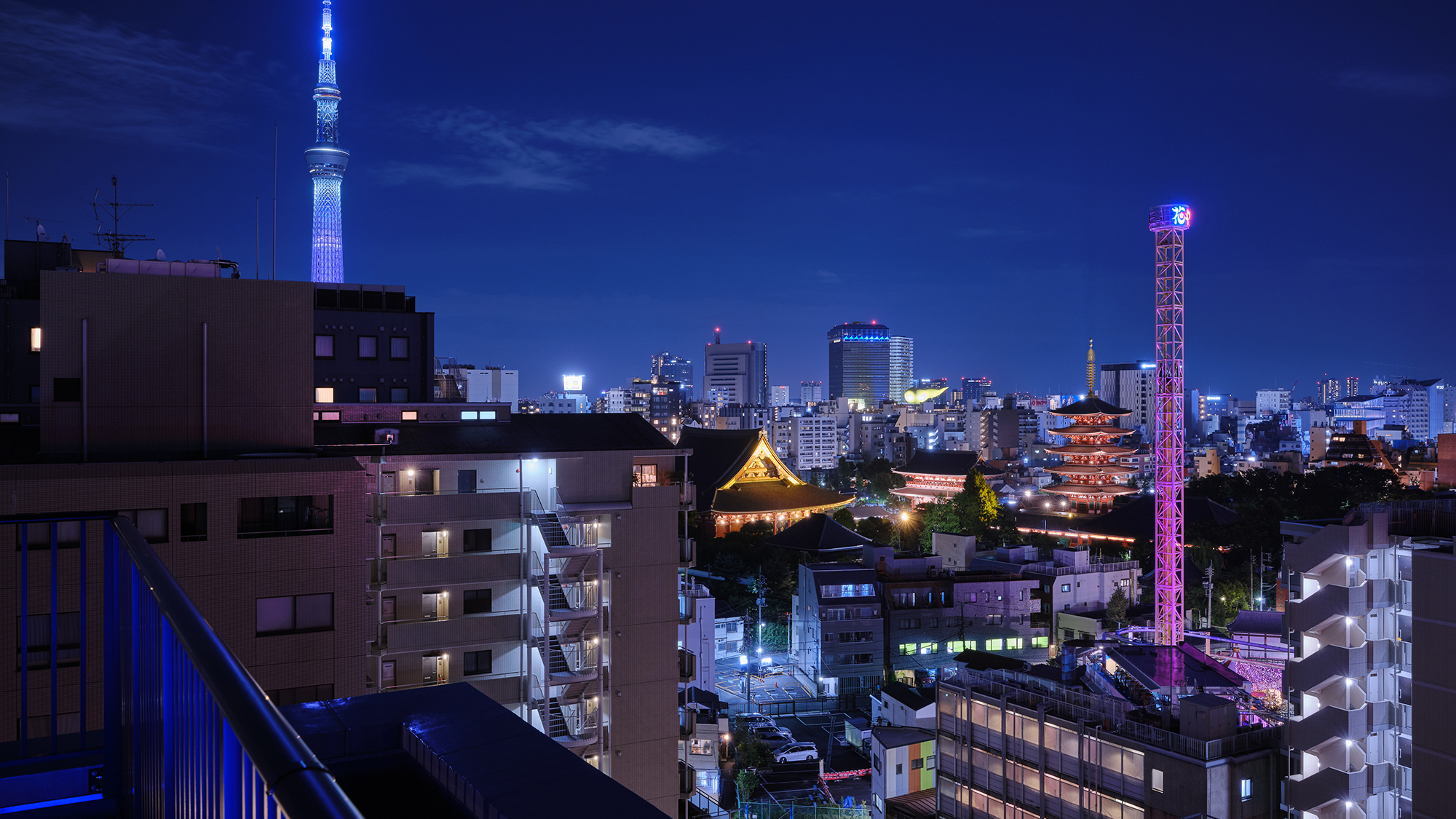 ホテル屋上からの景色