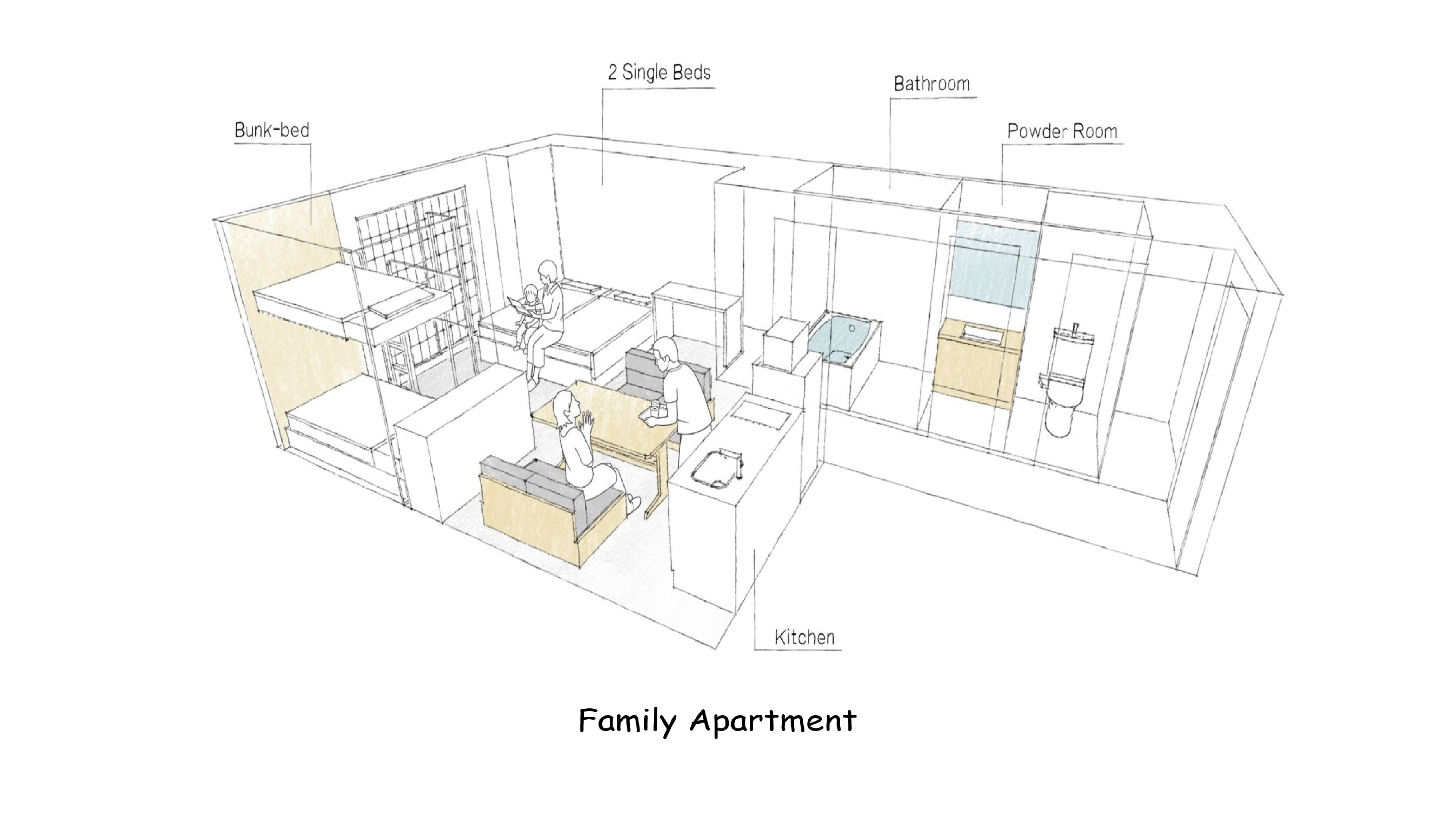ファミリーアパートメント 間取り図