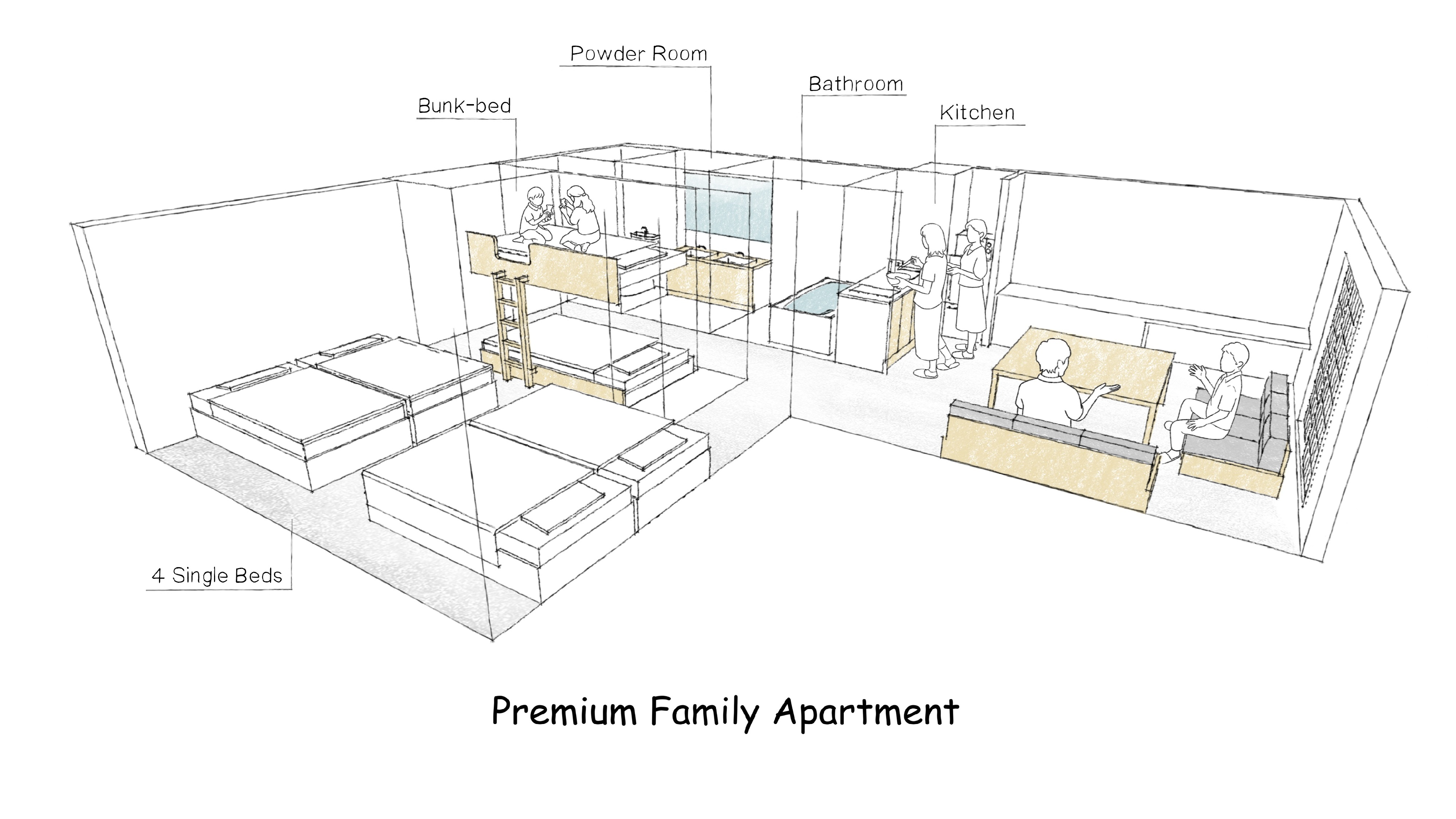 プレミアムファミリーアパートメント 間取り図