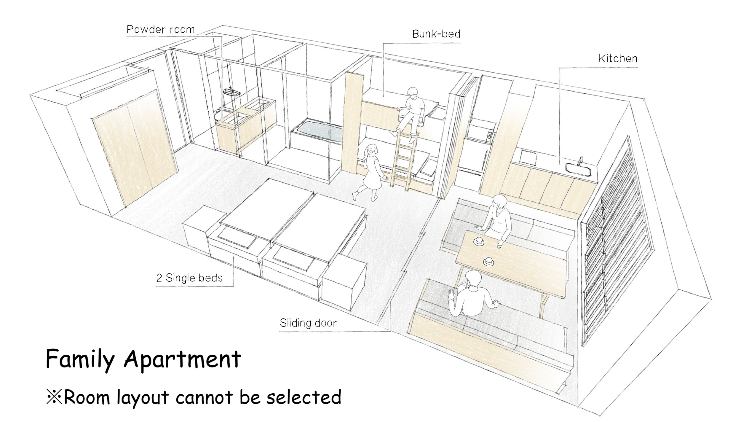 ファミリーアパートメント　間取り図　その1