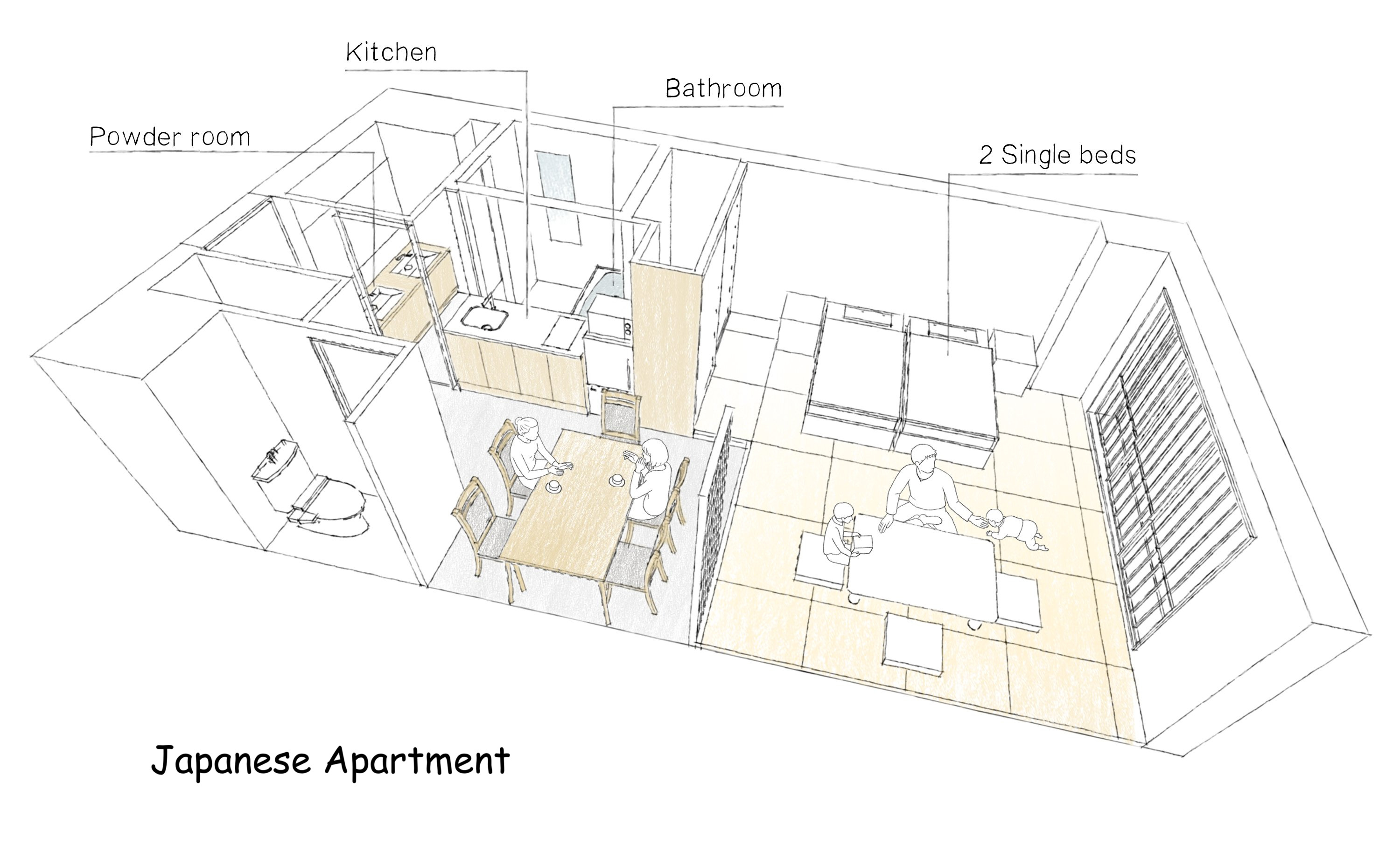 ジャパニーズアパートメント　間取り図
