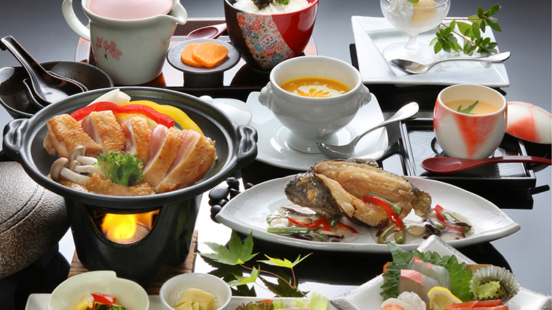 平日季節コース 夕食例