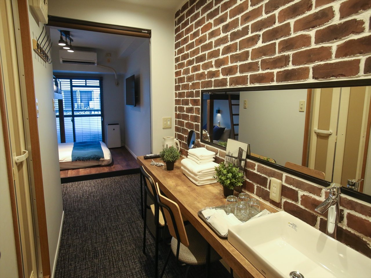 シングルダブル　デスク