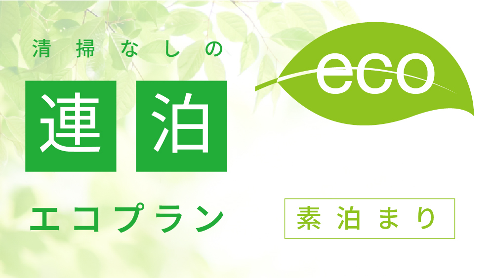 【連泊限定！清掃不要のECOプラン】天然温泉で旅の疲れを癒す♪素泊りプラン