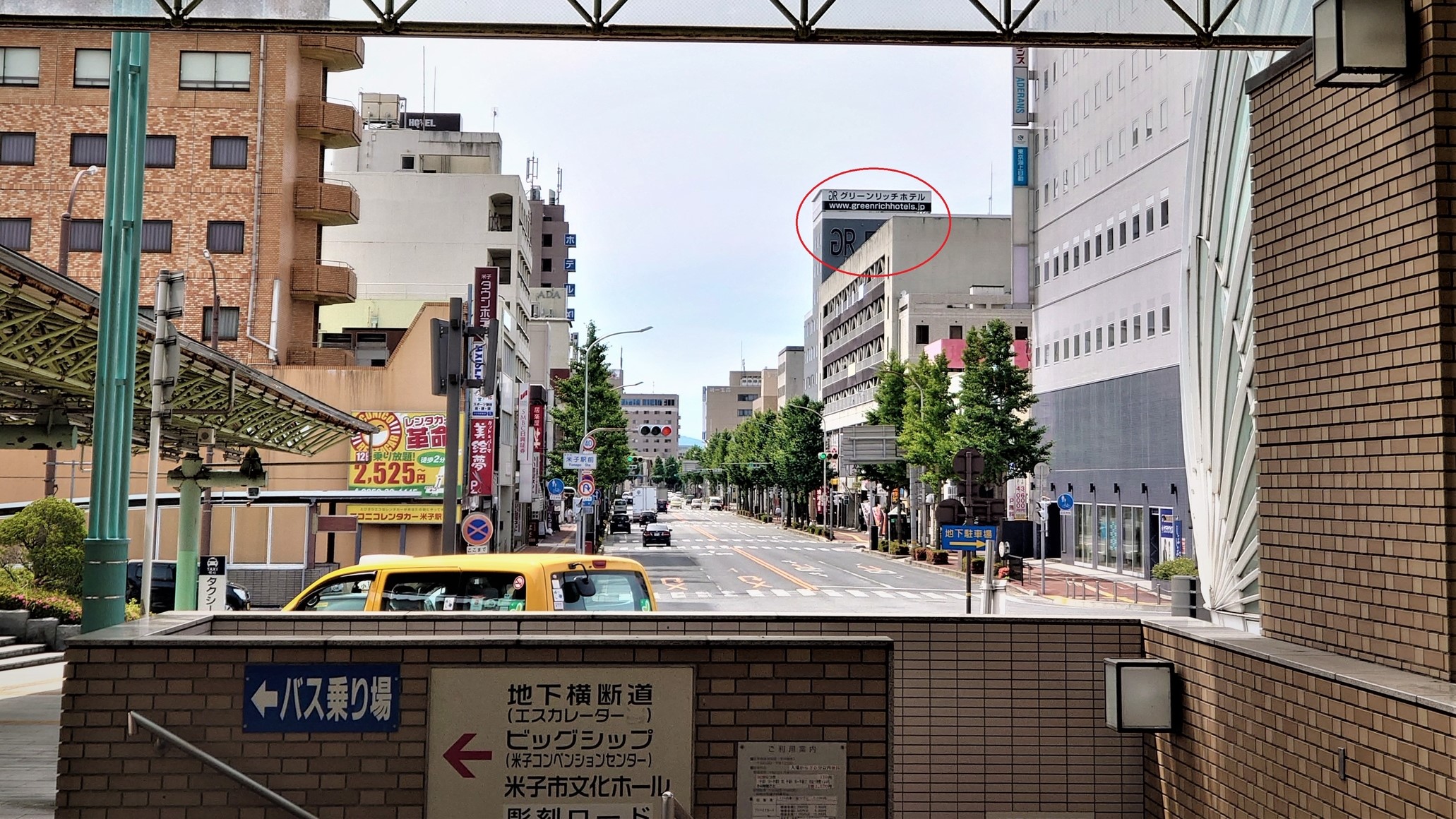 GR.米子駅から見えるホテル