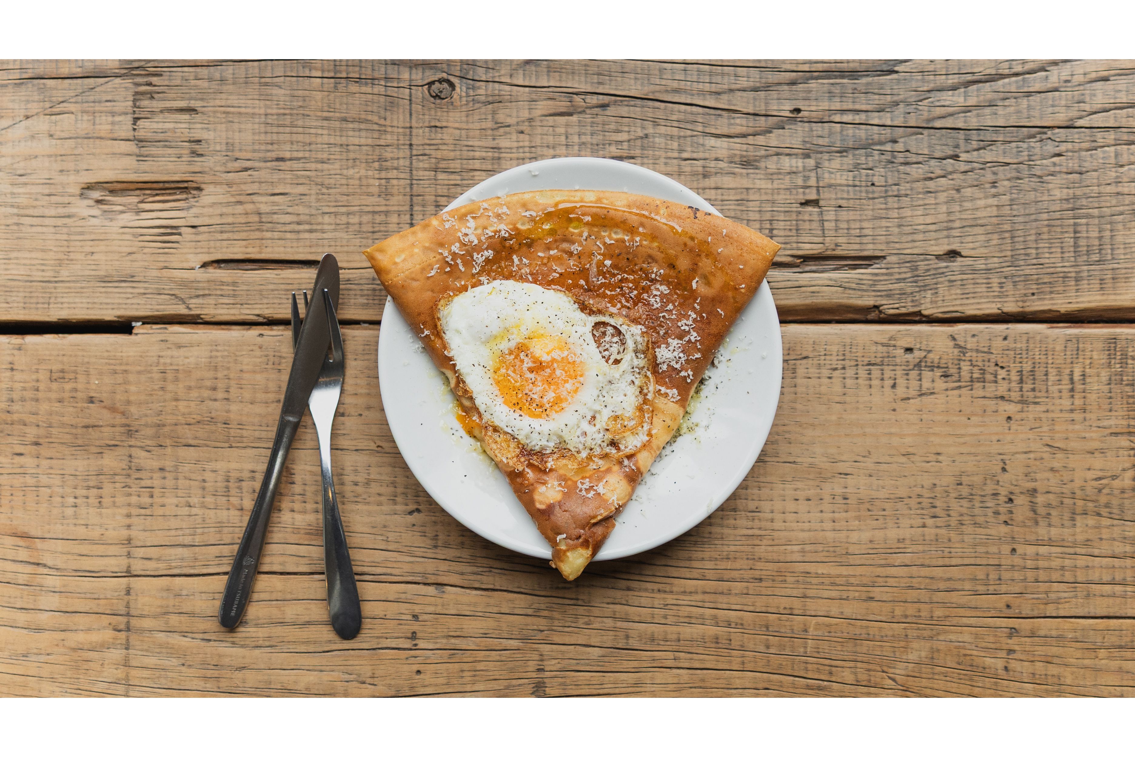 朝食付きプラン　ハムチーズエッグクレープ