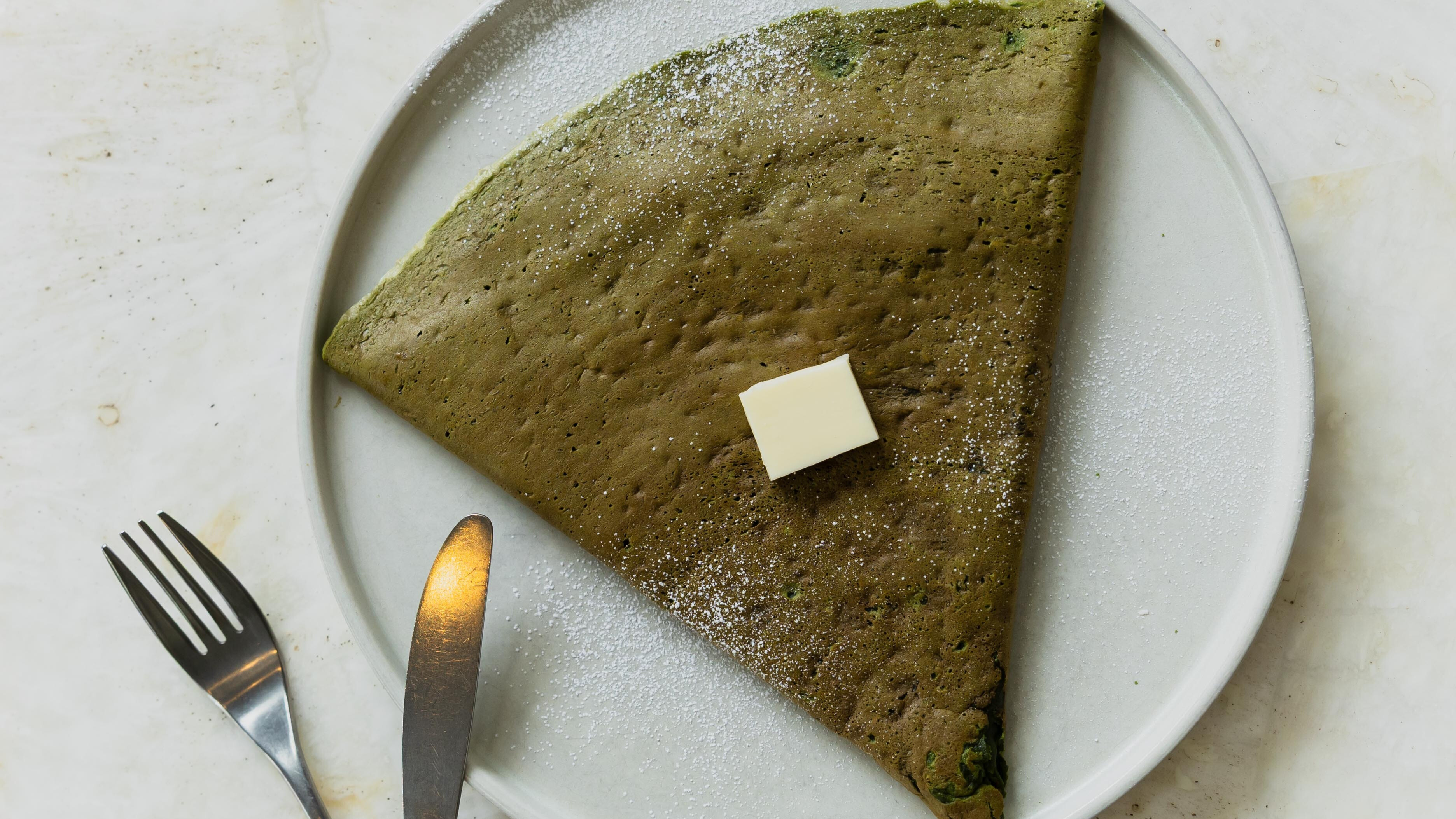 朝食付きプラン　抹茶シュガーバタークレープ