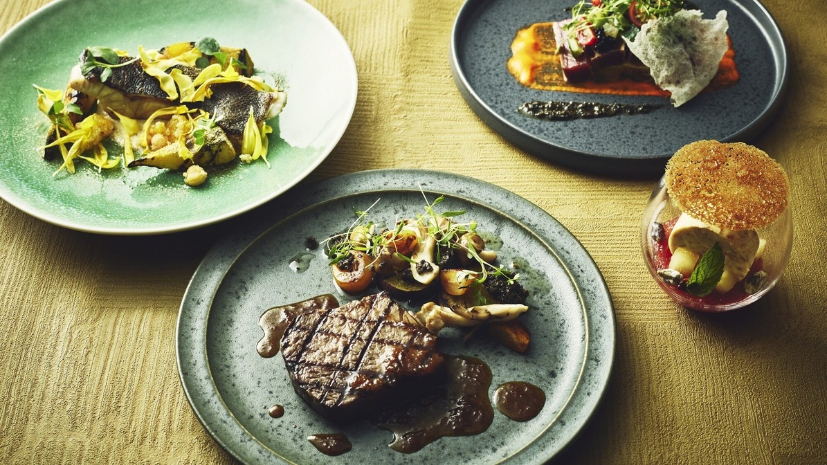 【2食付】さき楽30日前までお得！薪グリル厳選ビーフ×旬の魚シグネチャーコース☆アドバンスセーバー